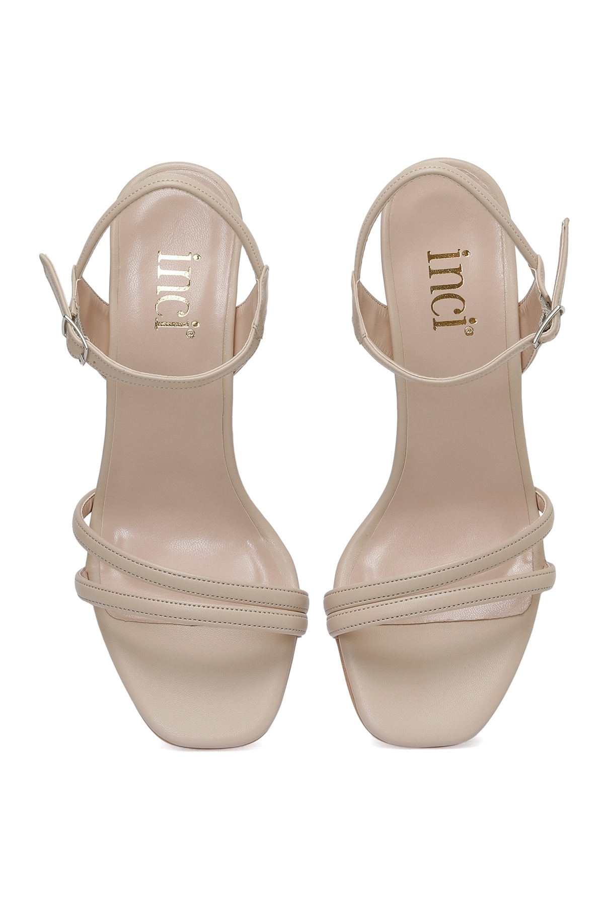 İnci-Pearl Serde 3fx Beige Damen-Sandalen mit Absatz 4