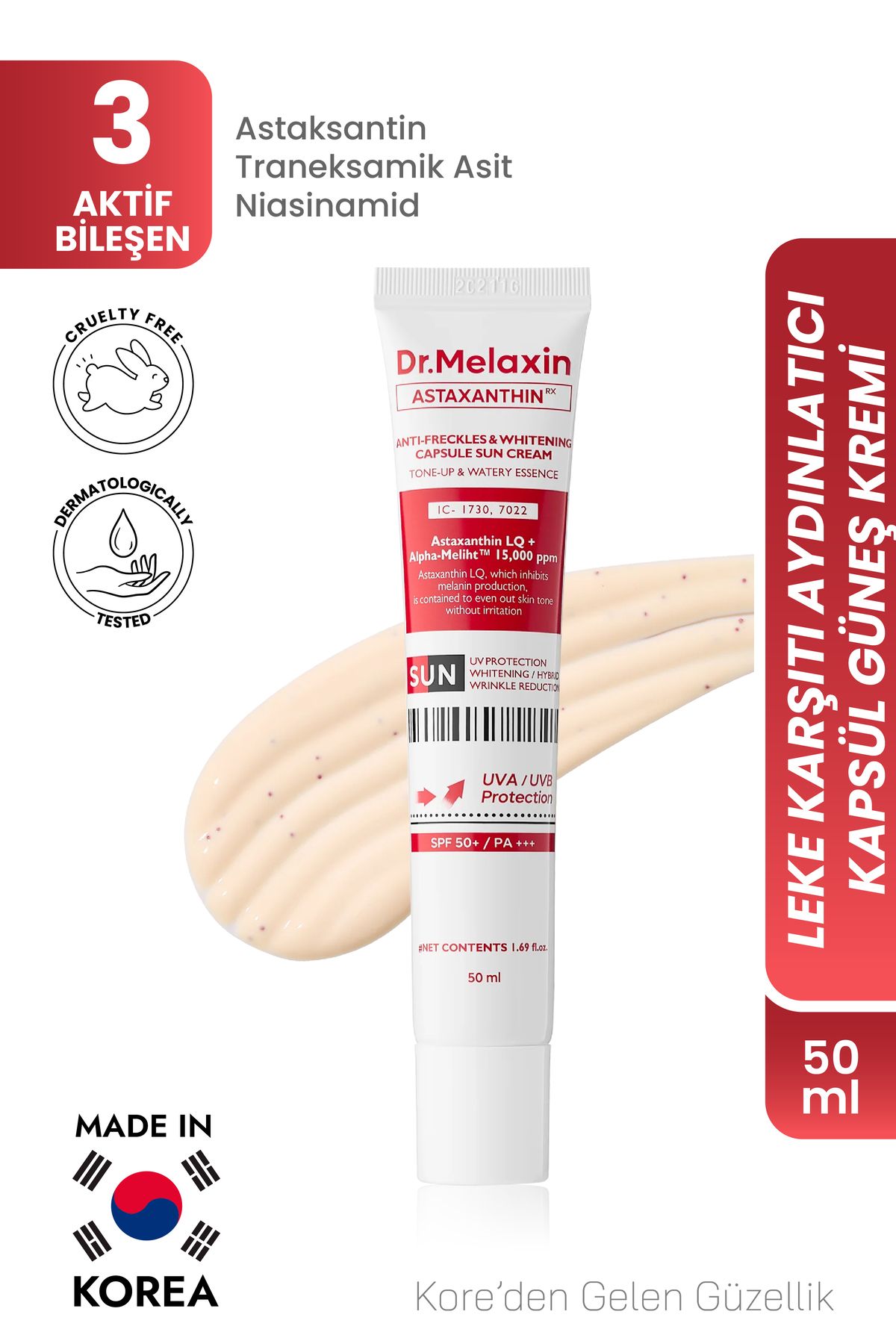 Leke Karşıtı & Aydınlatıcı Güneş Kremi Çil Ve Koyu Leke Karşıtı, Spf50 /pa 50ml