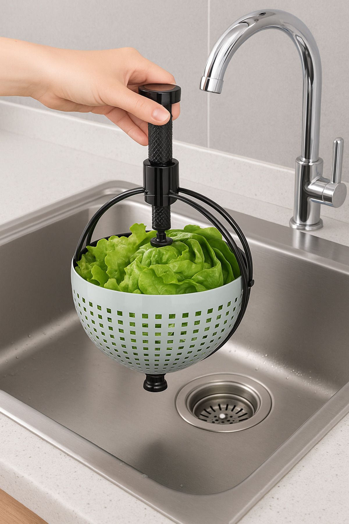 Hayveys home Sebze Salata Kurutucu Basmalı Süzgeç E24