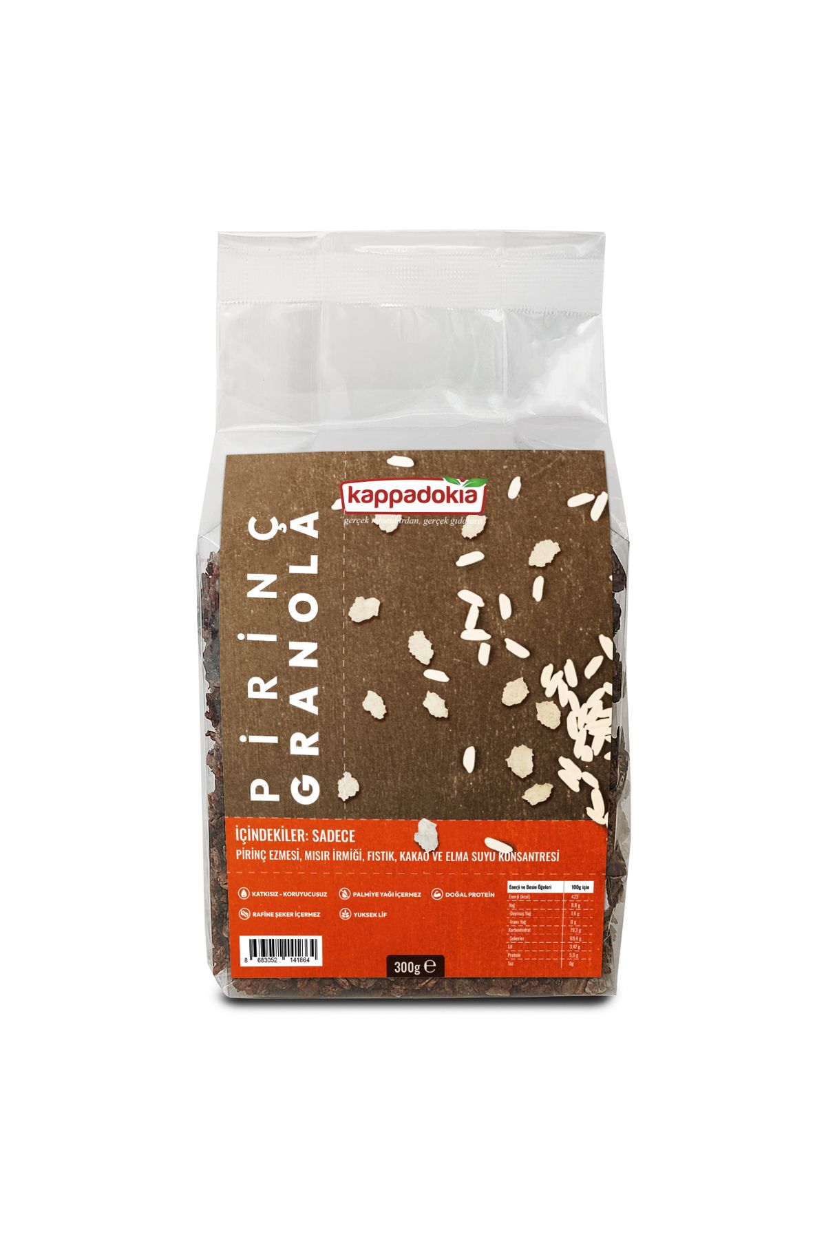 KAPPADOKİA PirinçEzmeli, Fıstıklı Granola - 300 gr