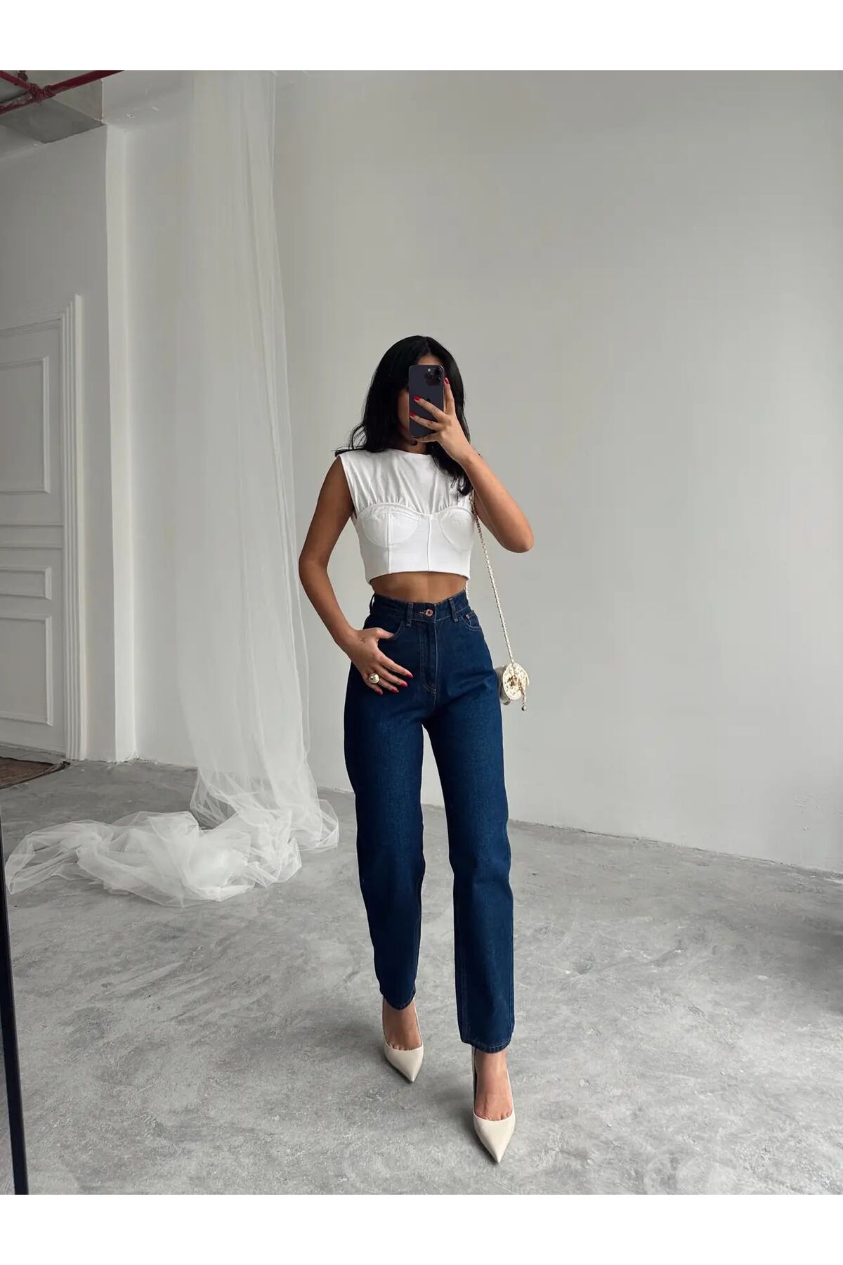 mydukkan.co  Havuç Kesim Boyfriend Jean Lacivert - Görsel 4