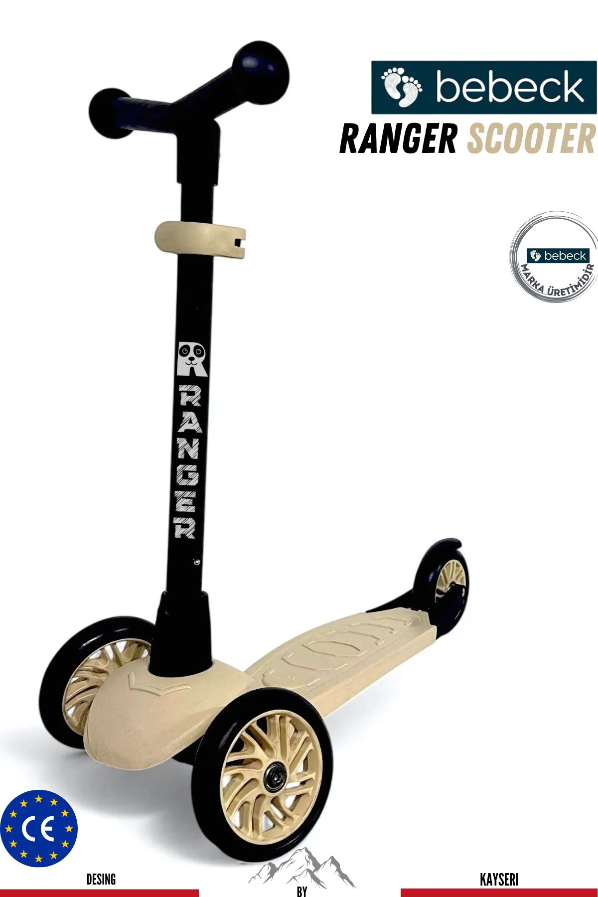 Bebeck Ranger 3 Tekerlekli Direksiyonu Ayarlanabilir Çocuk Scooter