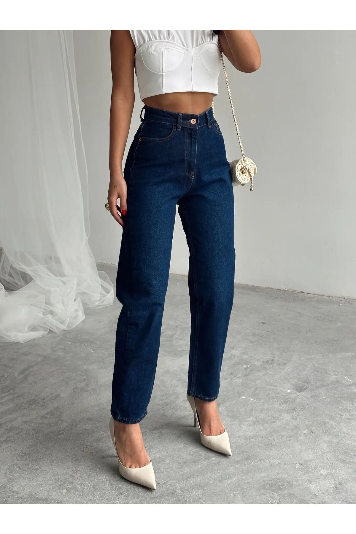 mydukkan.co  Havuç Kesim Boyfriend Jean Lacivert