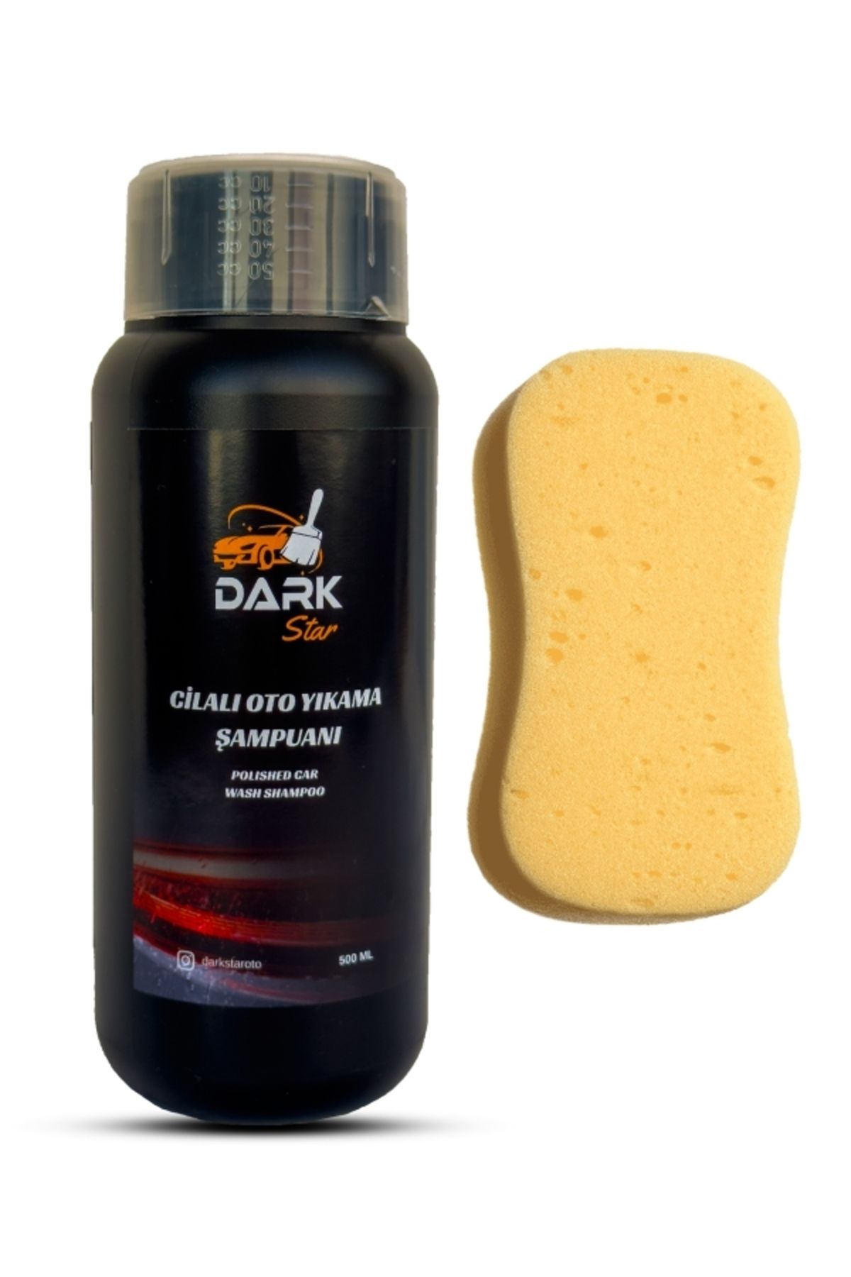 Dark Star Cilalı Oto Yıkama Şampuanı 500 ML - Yıkama Süngeri Hediyeli