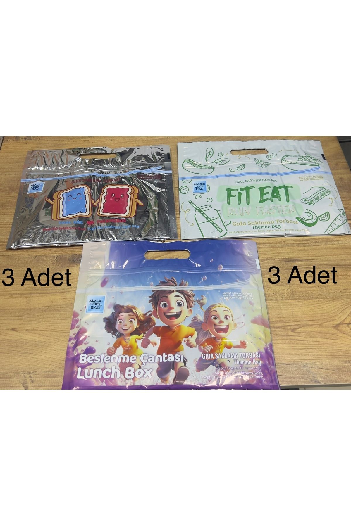 DENİZ HOME Sıcak soğuk taşıma çantası 3 Adet, 8 Lt