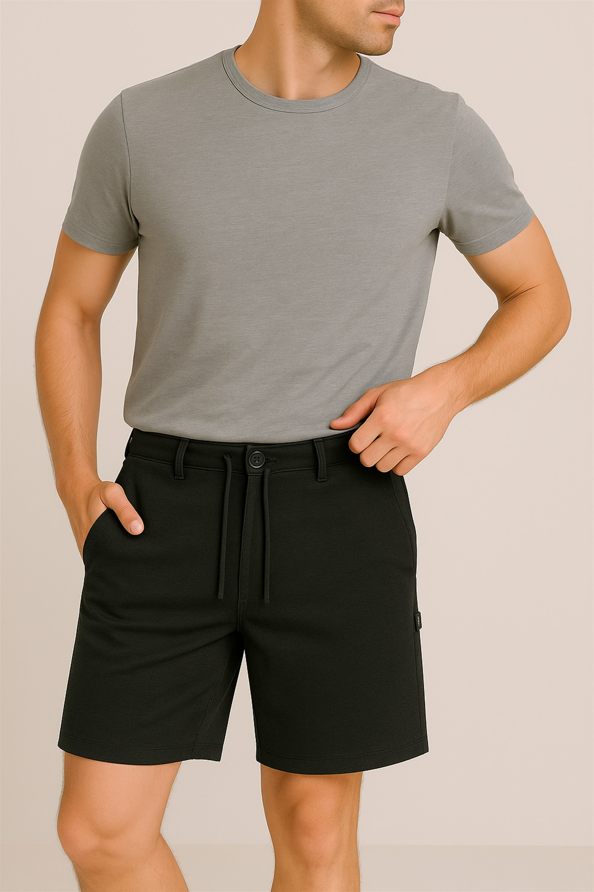 AVA-Fabric Shorts Anthracite 3