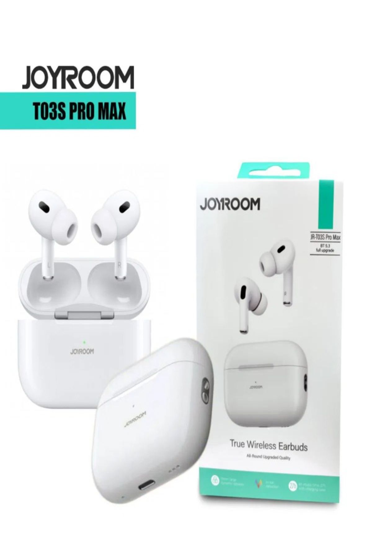 Joyroom-سماعات أذن لاسلكية ذات زمن وصول منخفض، واكتشاف داخل الأذن، واتصال بنقرة واحدة، وجهير ثقيل، وميكروفون عالي الدقة. 3