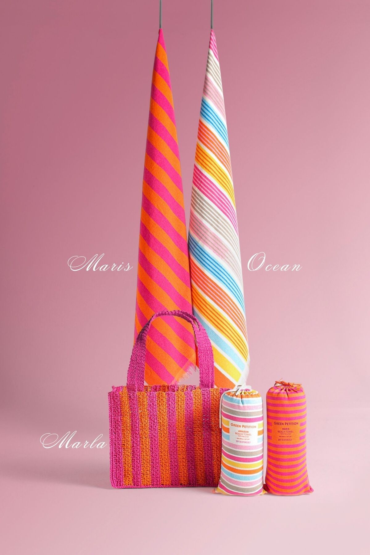 Green Petition-Set of 3 – Maris Ruby and Ocean Amazon Toucan Marla Ruby Beach Bag Together in Special Packages 7
