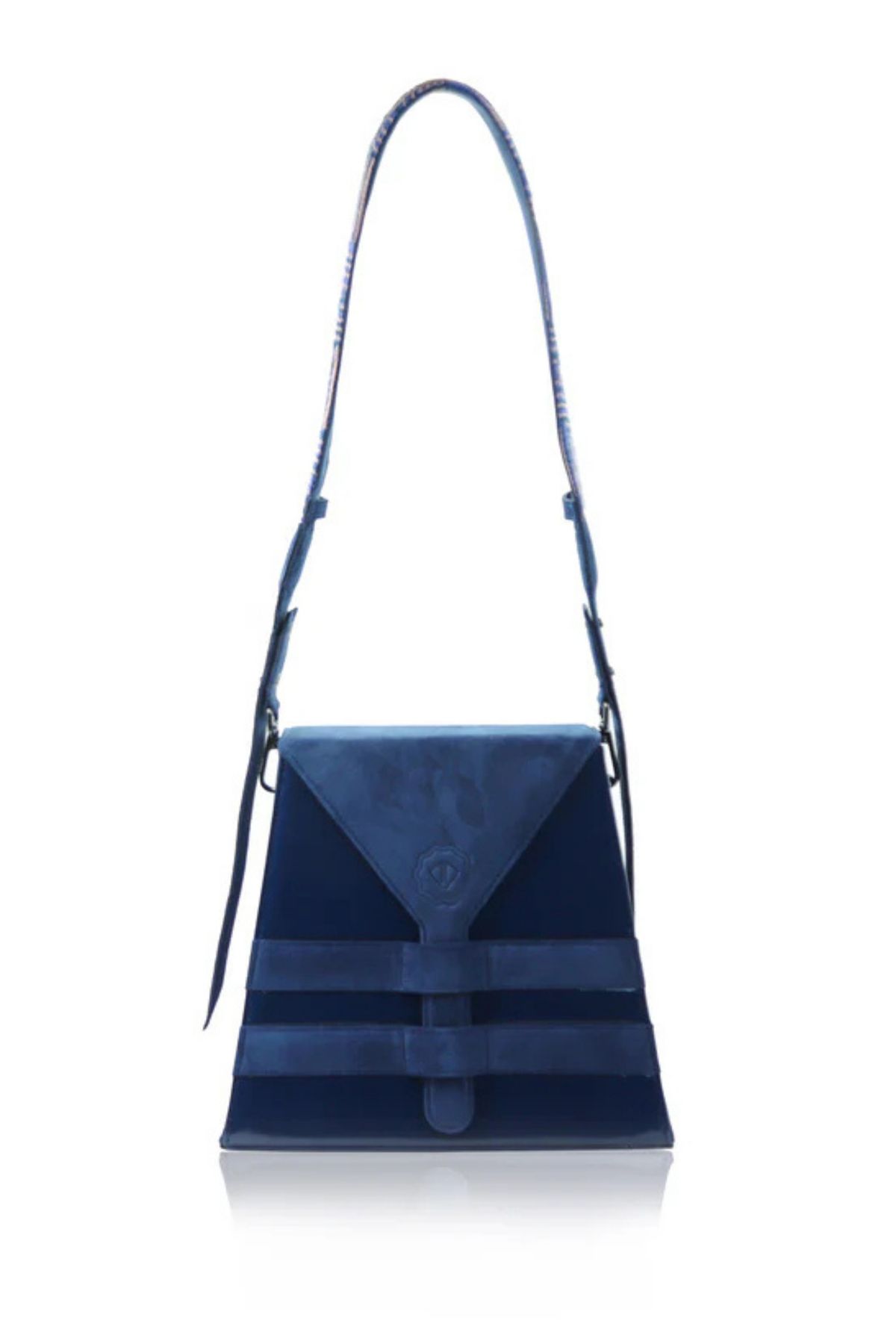 D'ylla Atelier Perena Serisi Deri Süet Kadın Omuz Çantası - Şık, Dayanıklı, Ayarlanabilir Askılı Model - Navy Blue
