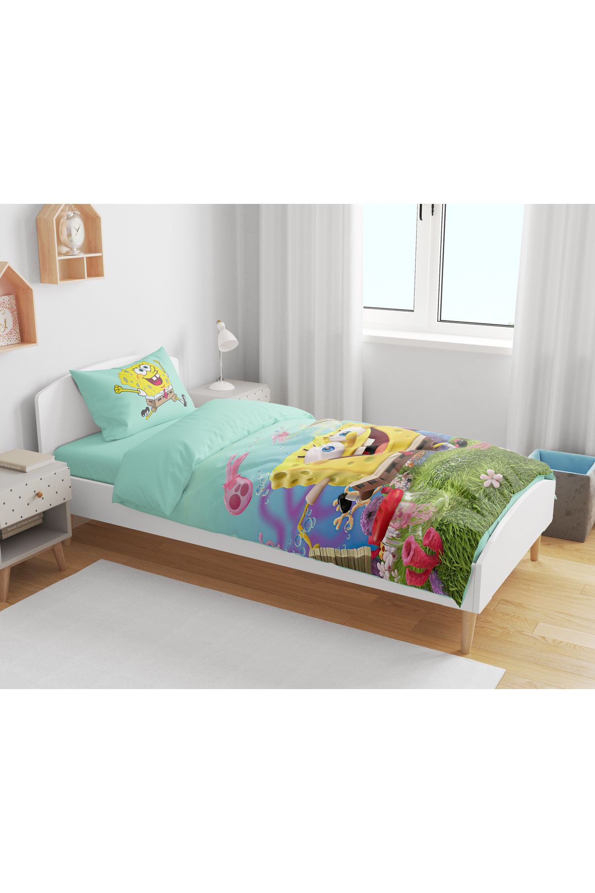 Erays Home-Spongebob 3D Digital Printed Single Duvet Cover Set Without Sheets 2