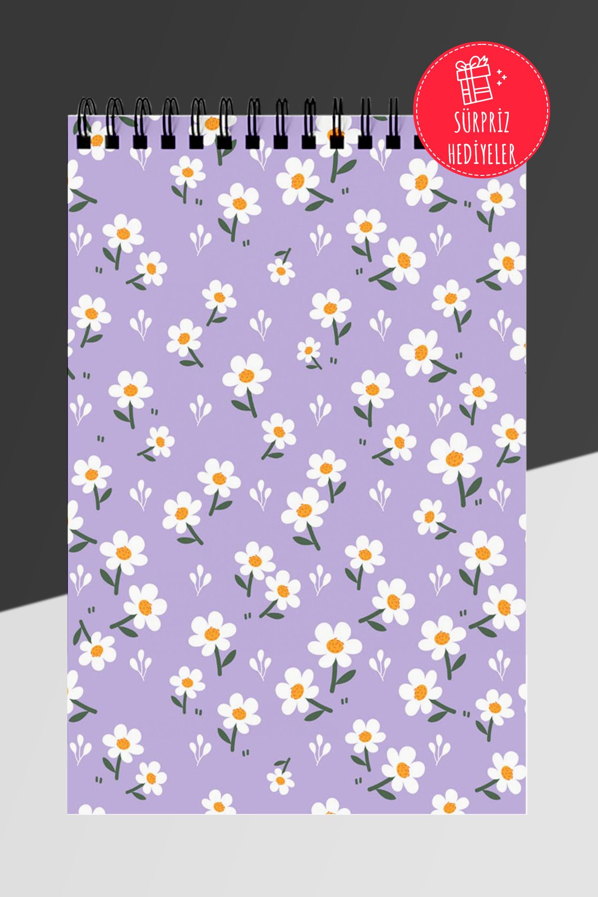 Anime Marketi Tatlı Çiçekler Temalı Günlük Planlayıcı A5 Spiralli Defter 50 Yaprak