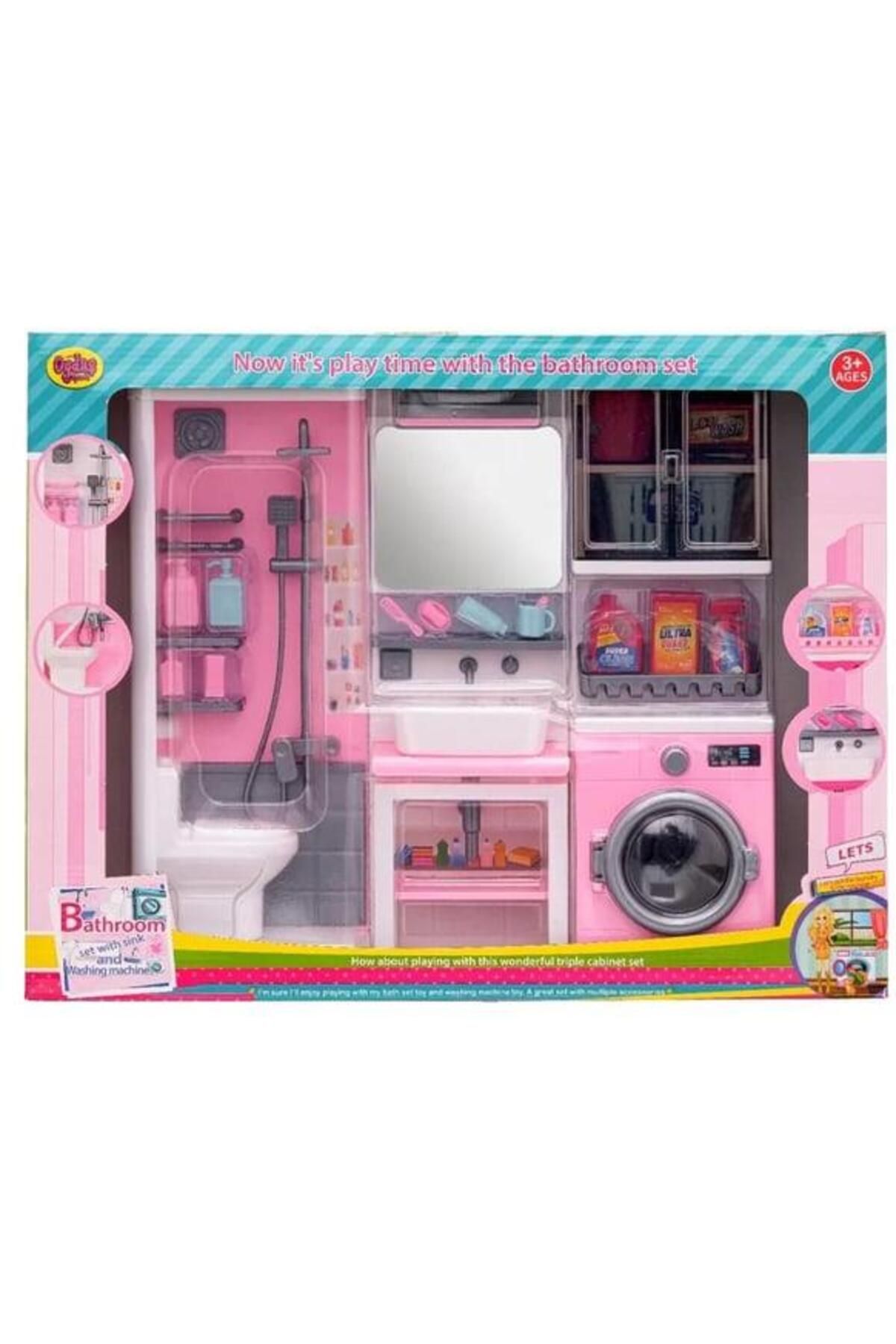 hak-iş oyuncak Klozet Lavabo Çamaşır Makinesi Seti