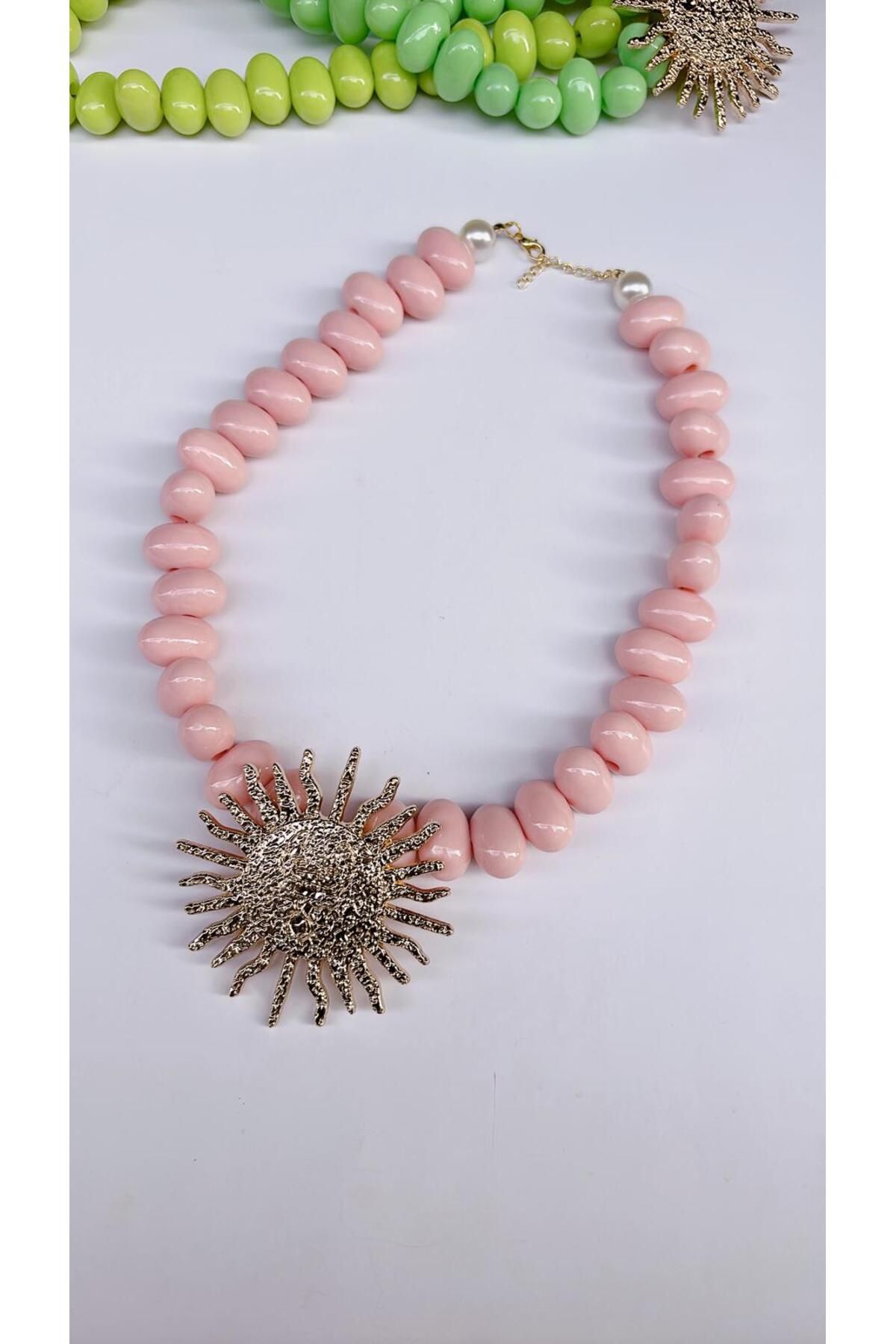 Tubb's Accessories Renkli boncuklu güneş kolye