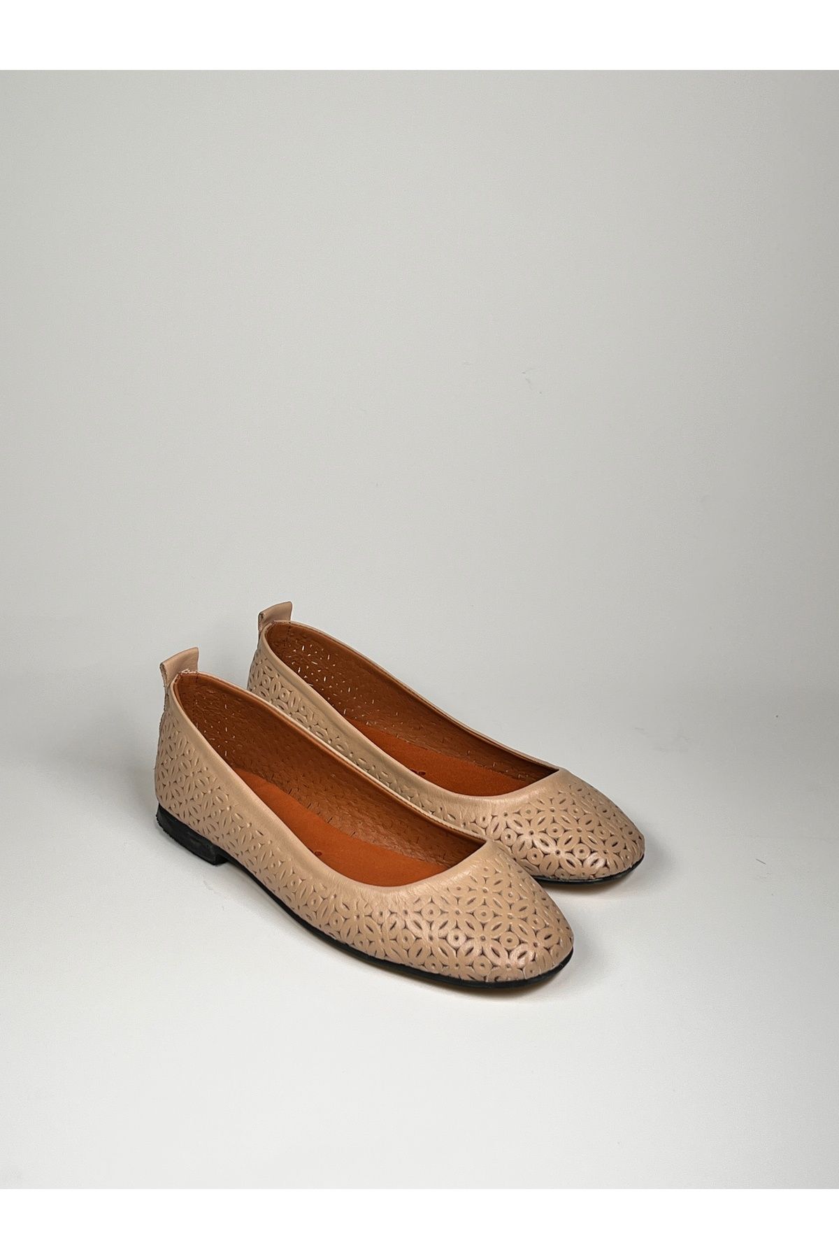 futsi shoes hakiki deri zımbalı babet