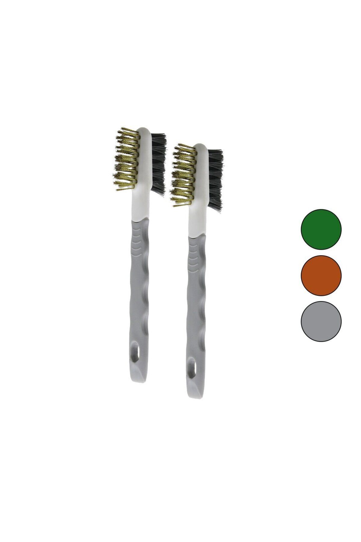 Modafiks 2PCS ÇİFT TARAFLI TEL BAŞLI TEL FIRÇA SERT - DAHA SERT TEL ÇIKARILABİLİR SAPLI (4767)