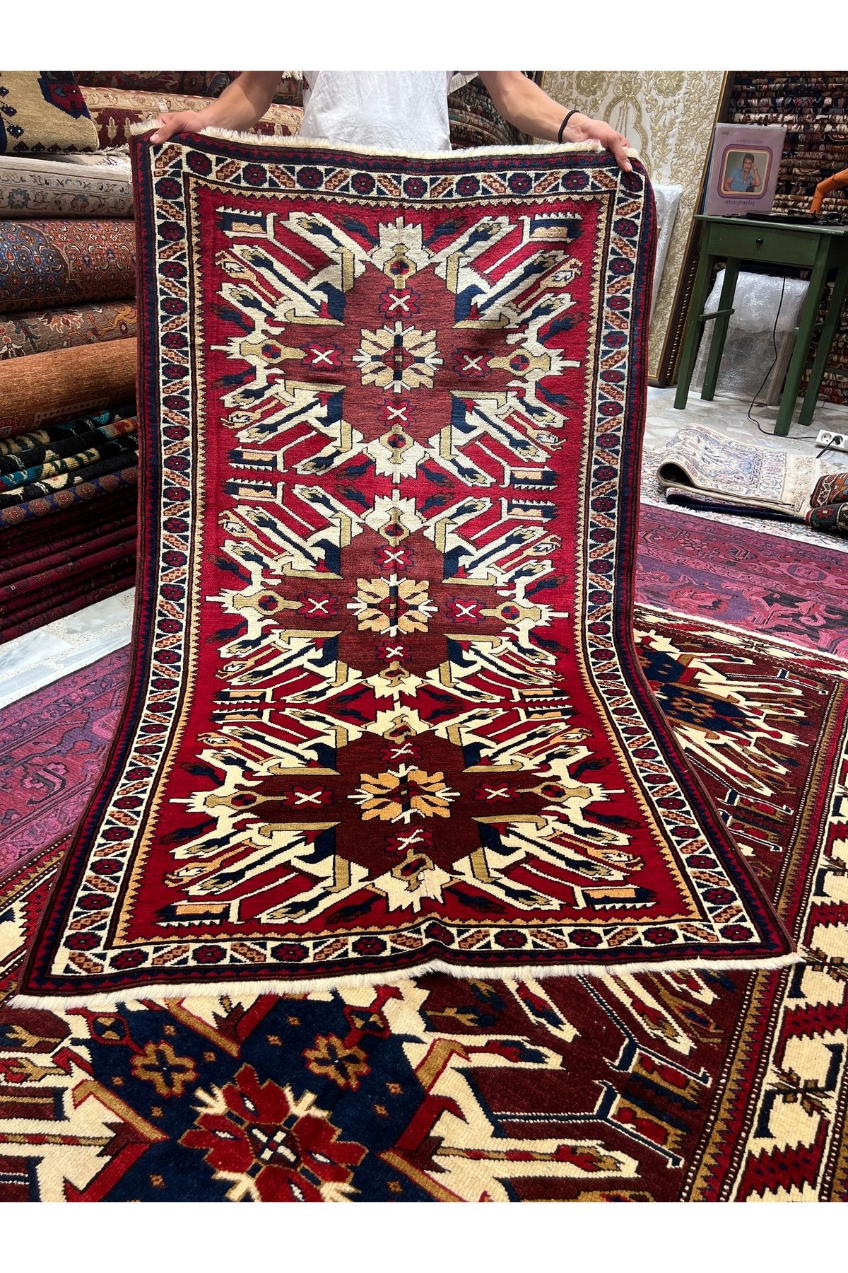 RD RAMAZAN DAĞ EL HALI SANATI El Dokuma Yağcıbedir Halısıdır Yün Dokuma Ebat 185x110