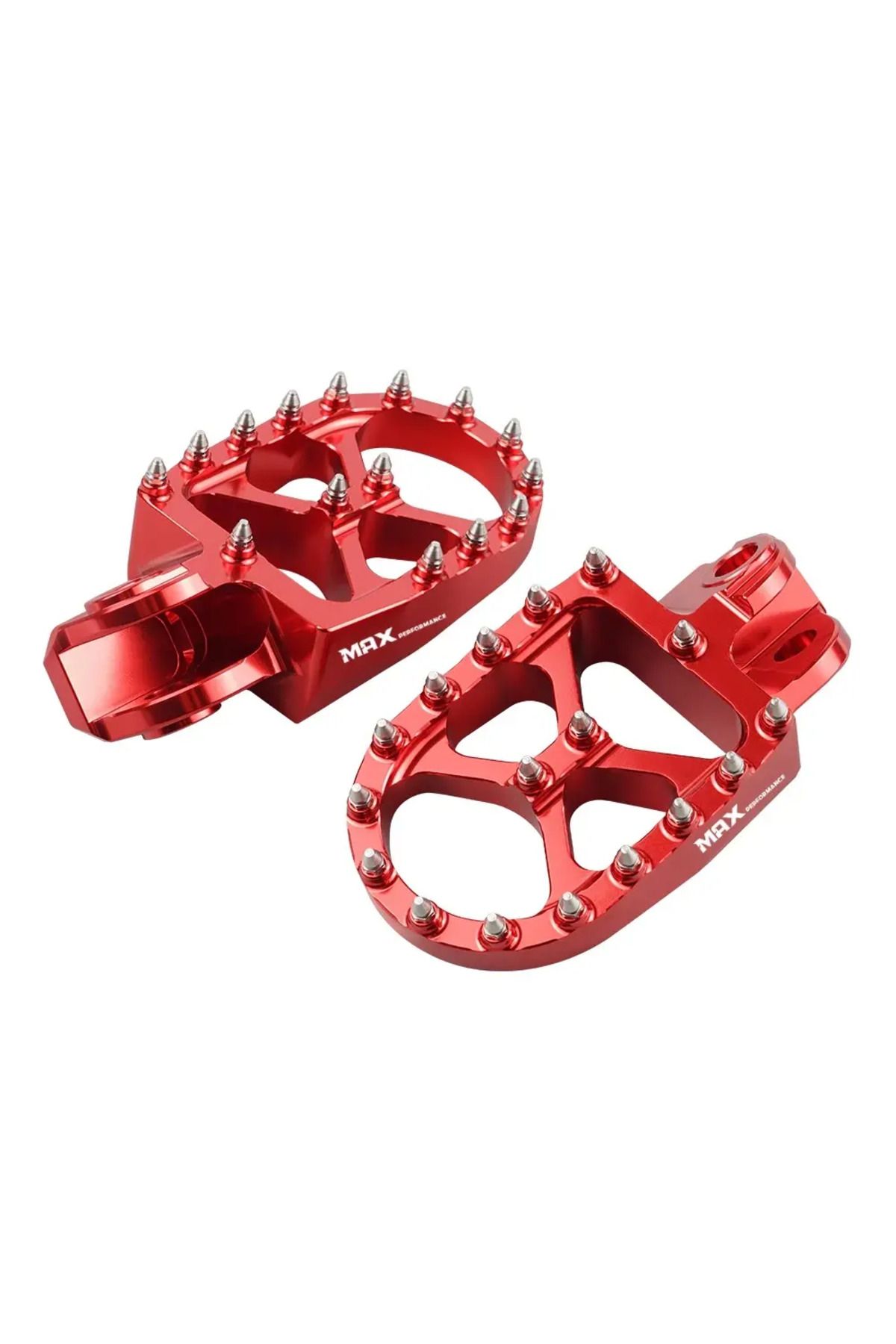 max performance Alüminyum Foot Pegs - Kırmızı (Beta Xtrainer 15-25 Beta RR 13-19 Ktm 98-16 Husqvarna 14-16 uyumlu)