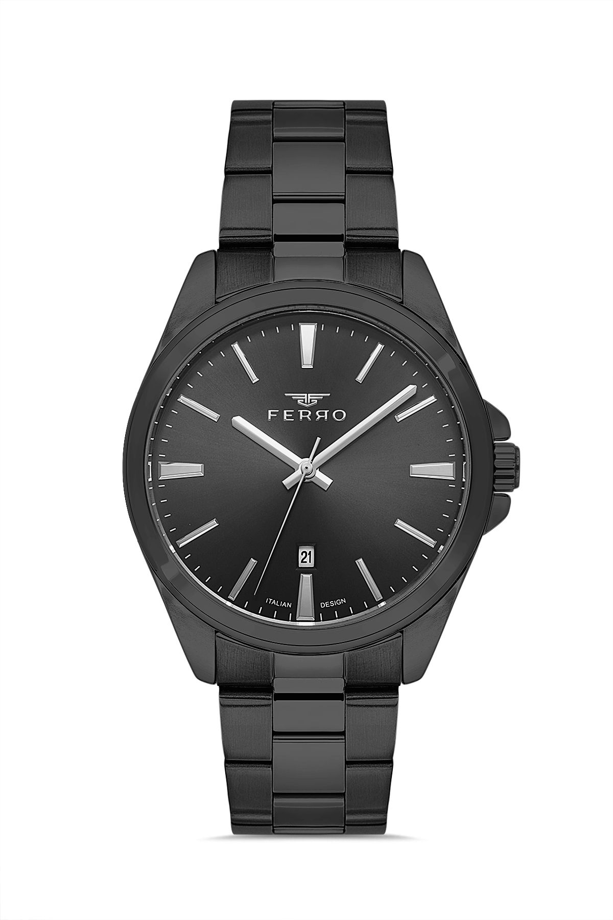 FERRO F11551AWT-G Quartz Çelik Siyah 41 mm Erkek Kol Saati