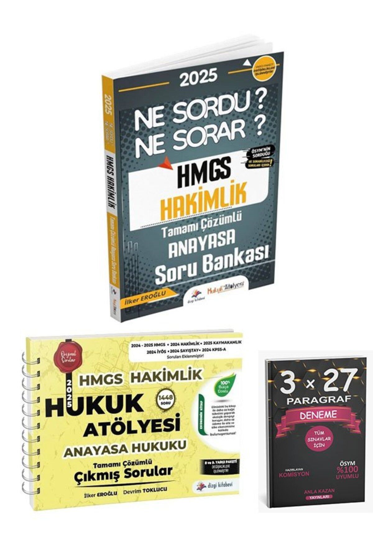 Anla Kazan Yayınları Dizgi Kitap 2025 HMGS Hakimlik Anayasa Ne Sordu Ne Sorar Soru Bankası Çözümlü+Hukuk Atölyesi Çıkmış