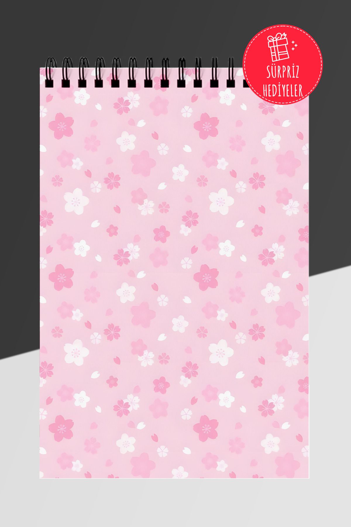 Anime Marketi Tatlı Çiçekler Temalı Günlük Planlayıcı A5 Spiralli Defter 50 Yaprak