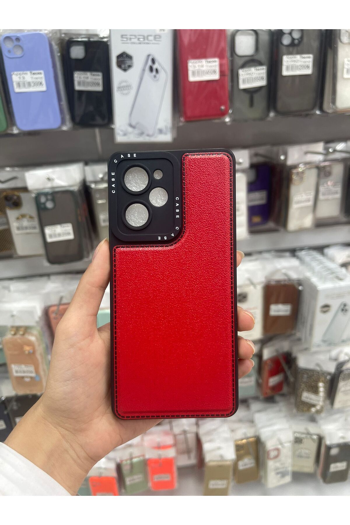 TECNOTREND poco x5 pro uyumlu deri görünümlü kılıf
