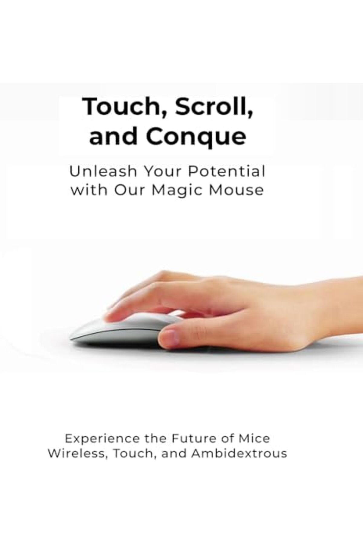 Glassology-Magic Mouse - White Multi-Touch Surface Rechargeable Wireless Touch Scroll Optical Mouse 6