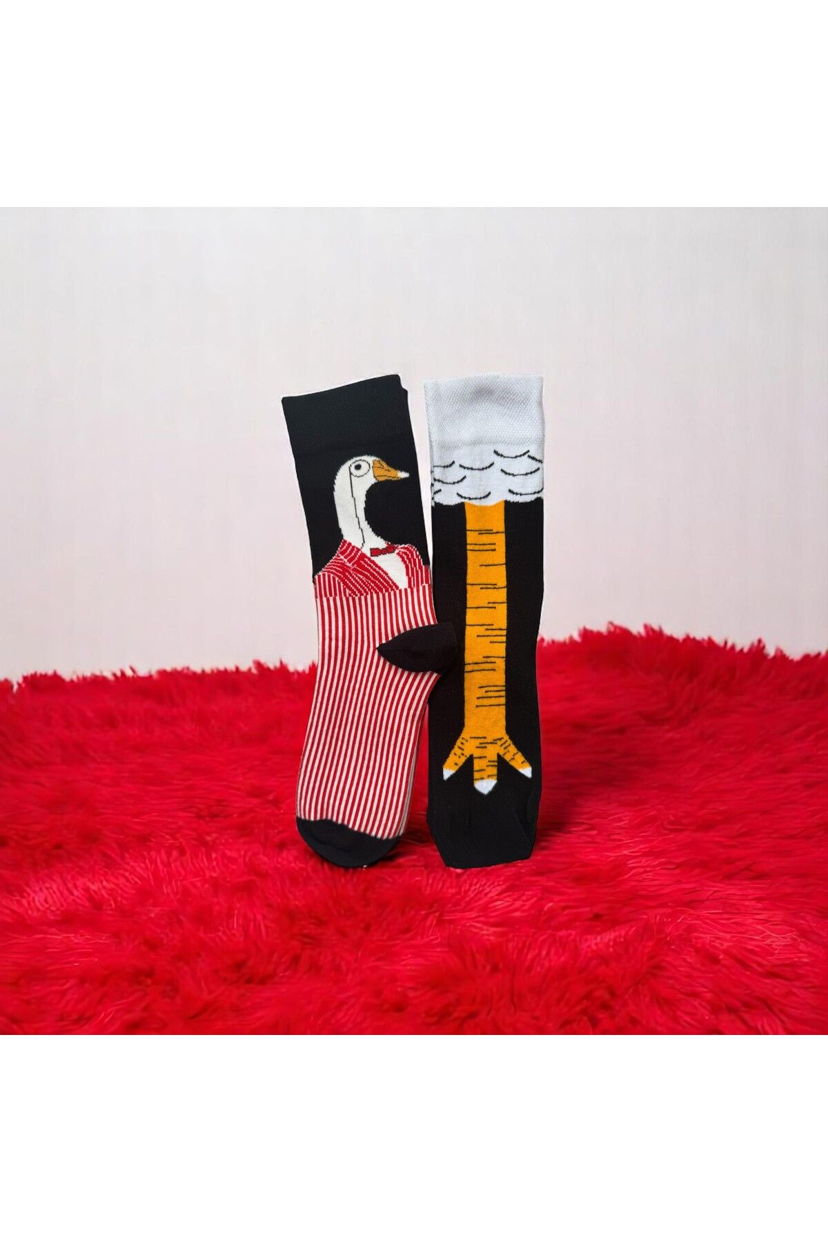 MODA 2'li Tavuk Ayağı Mr.Ördek Renkli Soket Çorap Set