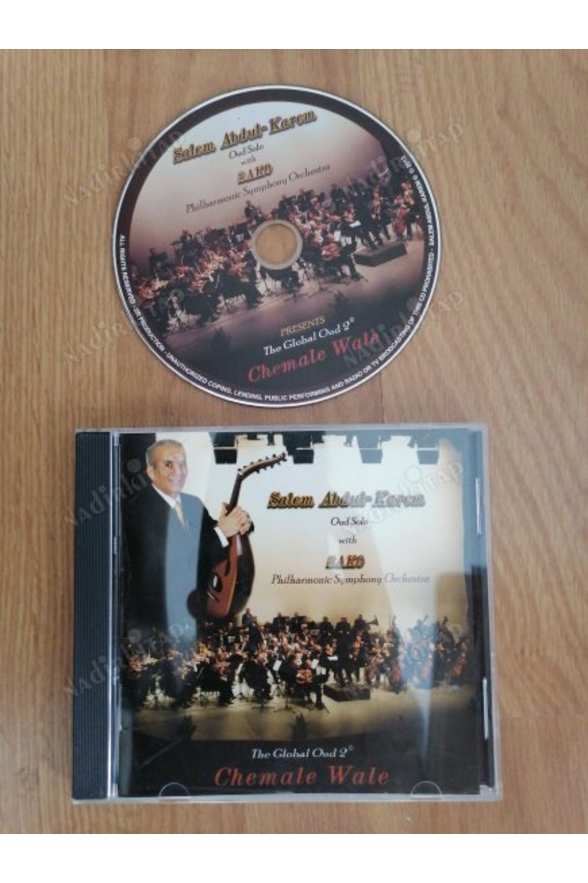 Plakperest SALEM ABDUL-KAREM - Oud Solo with SAKO Philharmonic Symphony Orchestra - CD ALBÜM-2.el