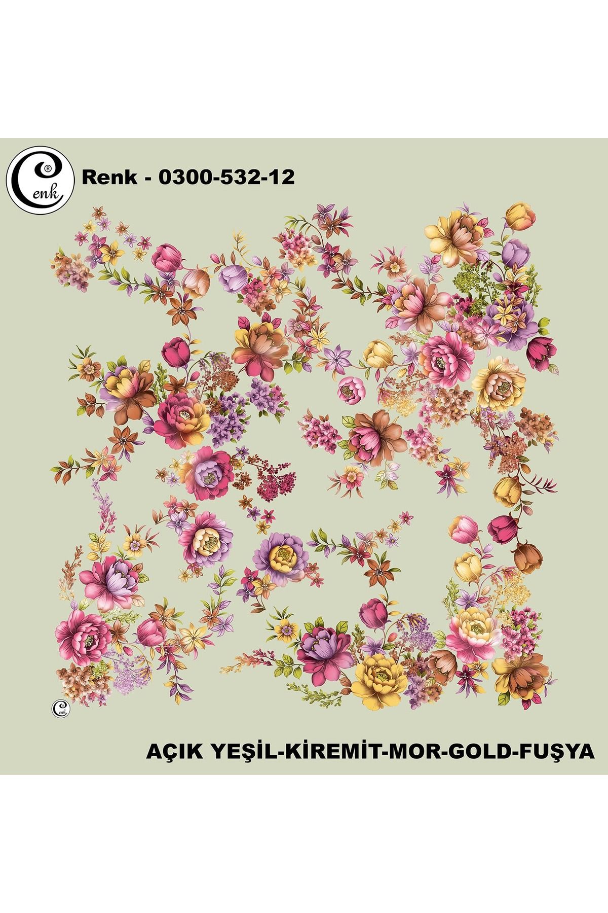 Cenk Desenli Oyalık Yazma - 0300-532