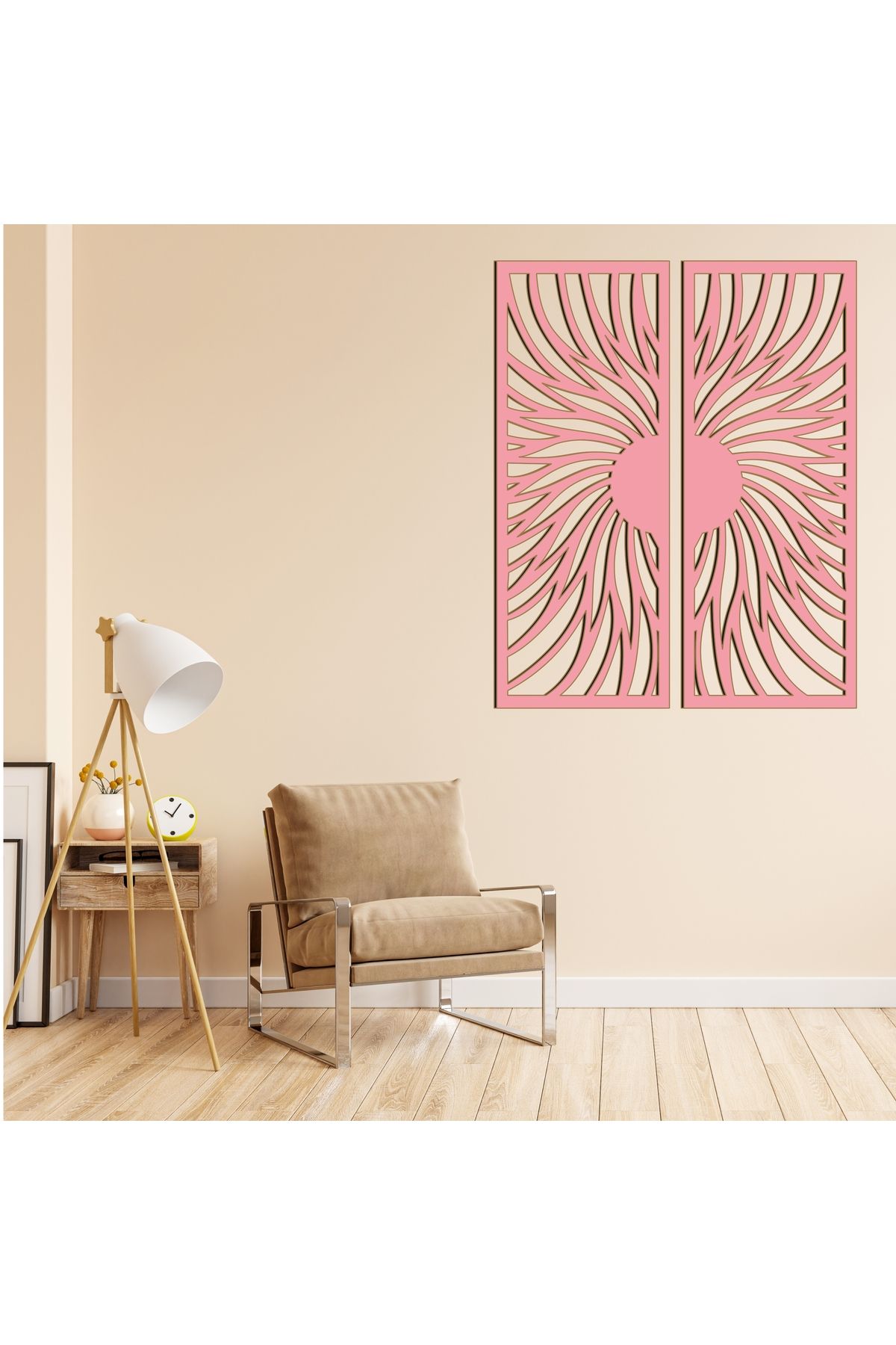 Grand Fine Art Çerçeve Görünümlü İki Parça Renkli MDF Panel Tablo