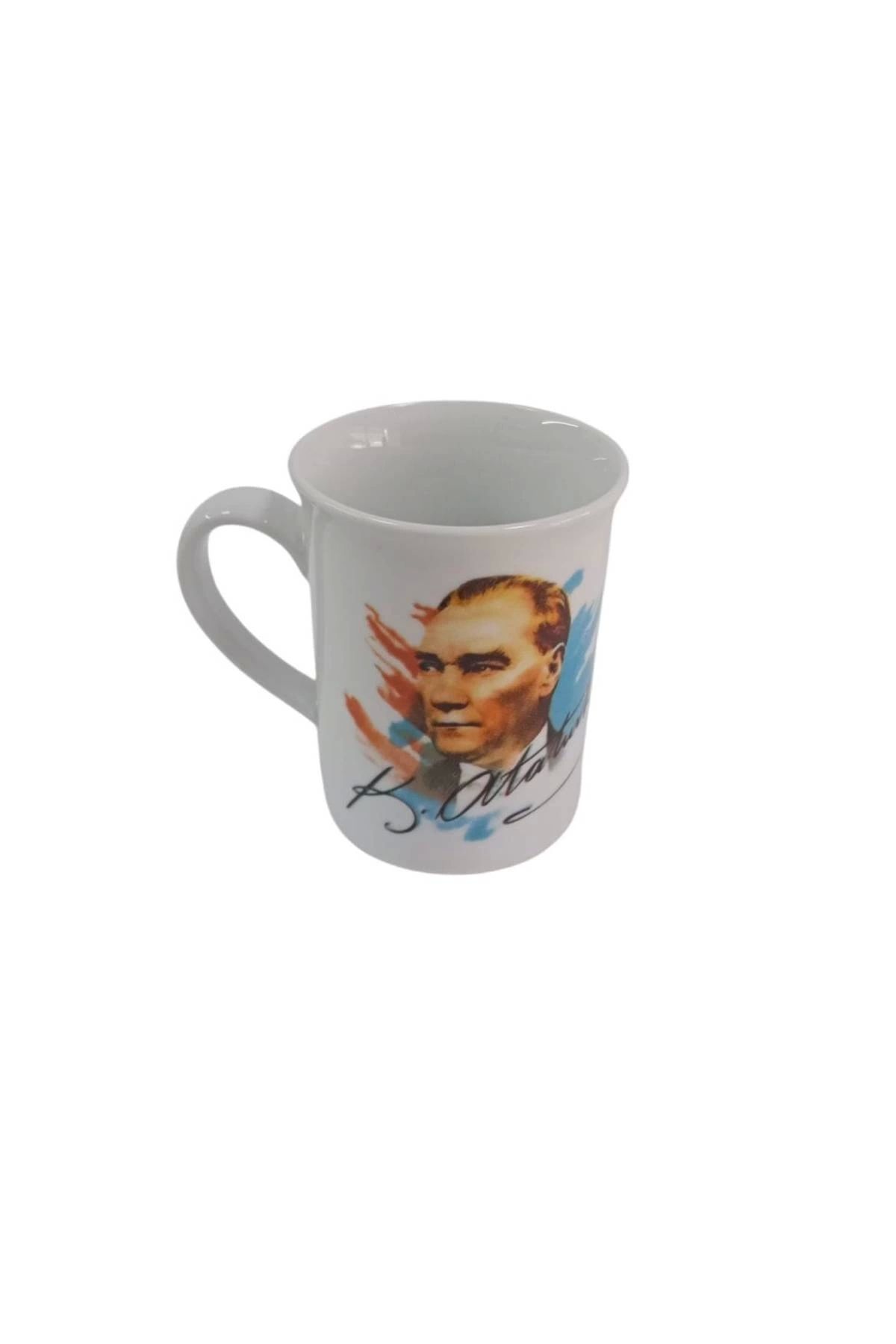 İZMİR ASKERİ MALZEME K.Ataturk imzali Siluetli Ozel Tasarim Seramik Kupa Bardak
