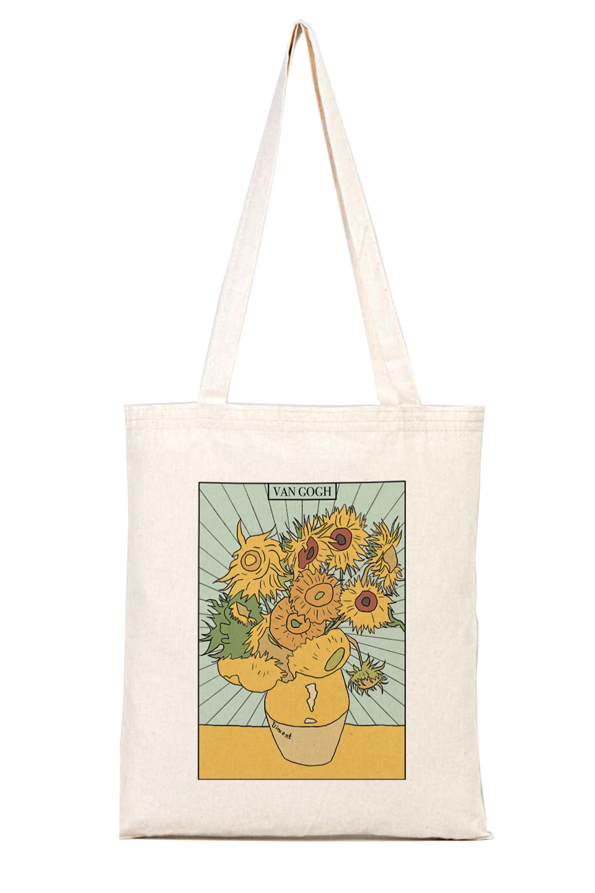 iyi fikirler Van Gogh Ay Çiçekleri Bez Omuz Çantası