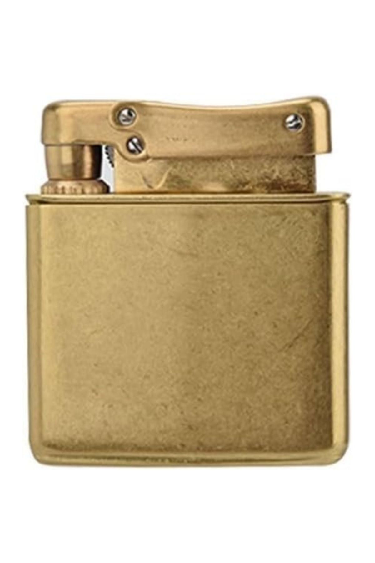 PROMISE Tek Alevli Fırçalı Gold Metal Benzinli Çakmak