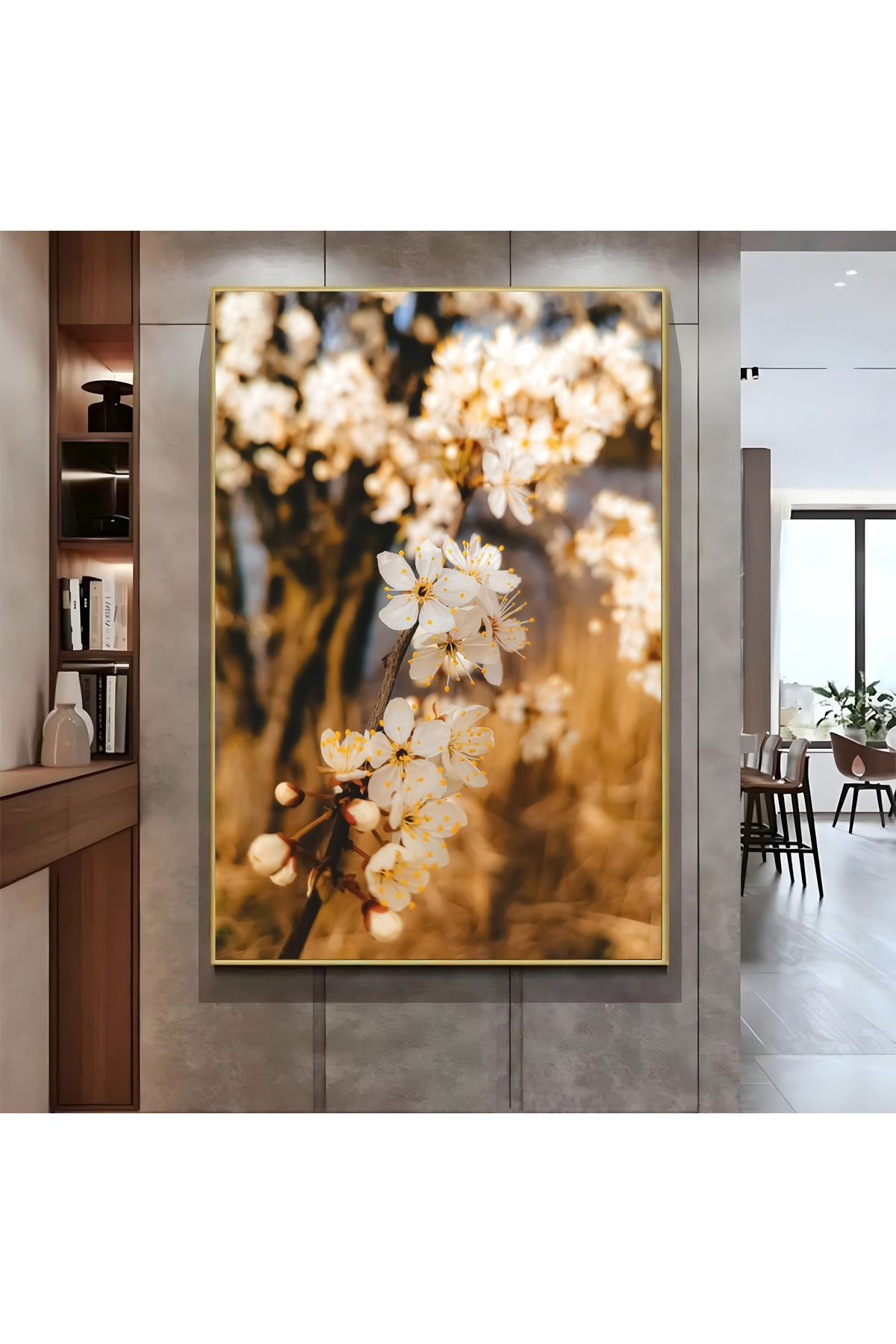 Harikabirev HARİKABİREV|SOFT ÇİÇEK DALI MODEL ( CKD-093) |ÇERÇEVELİ KANVAS TABLO CKDİKEY