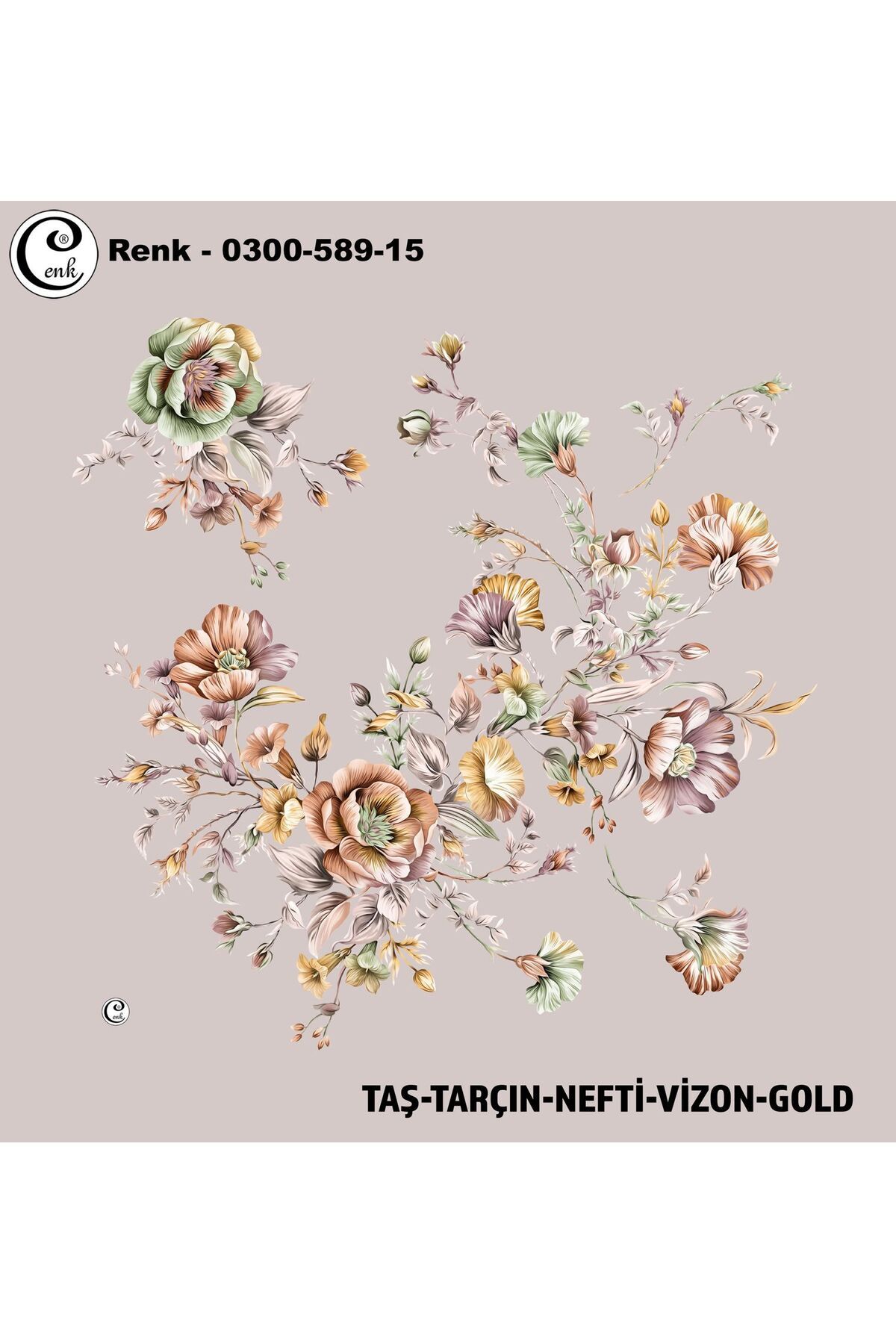 Cenk Desenli Oyalık Yazma - 0300-589