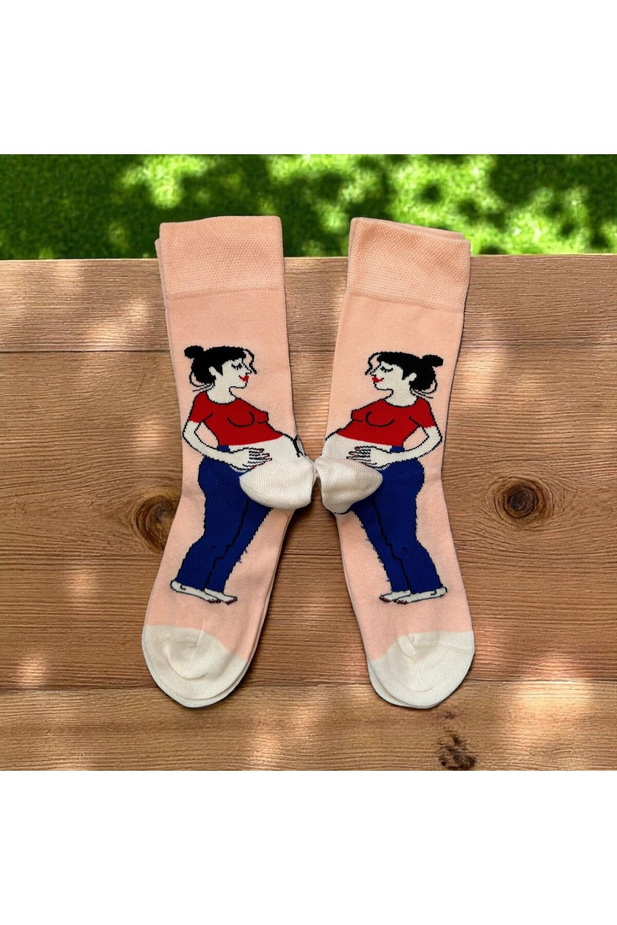 MODA Hamile Kadın Renkli Soket Çorap