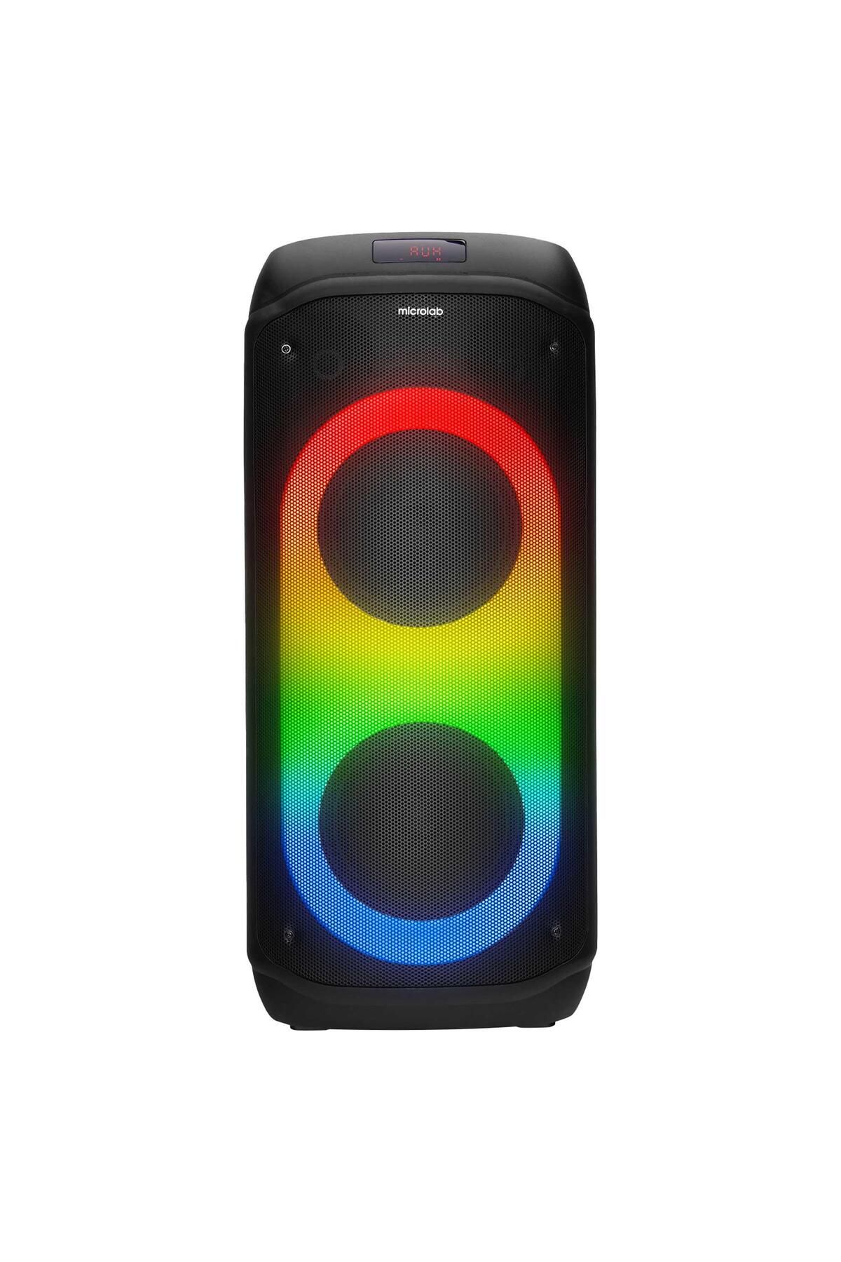 MICROLAB M61 80W 2 Adet Vhf Mikrofonlu Bluetooth Destekli Siyah Profesyonel Ses Sistemi