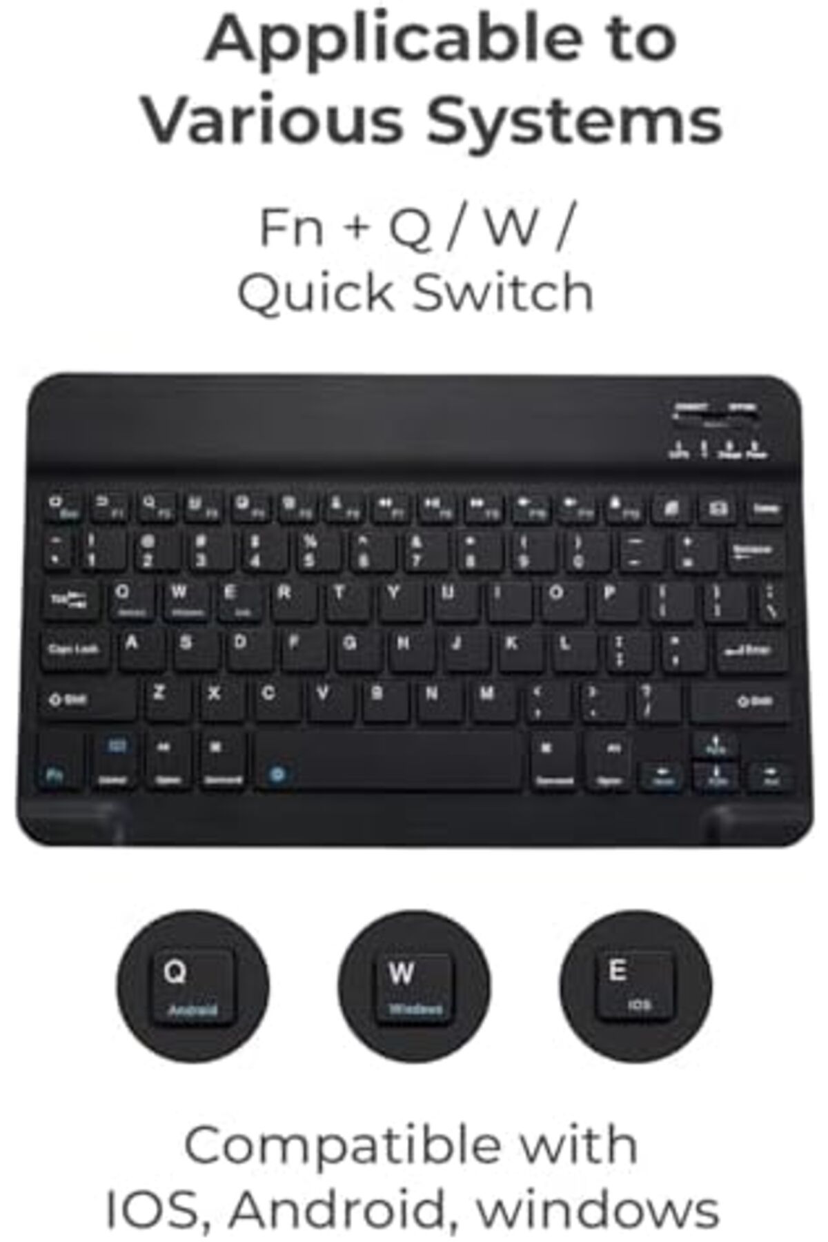Glassology-Universal Black Wireless Keyboard And Mouse Combo With Dual-language Support 6