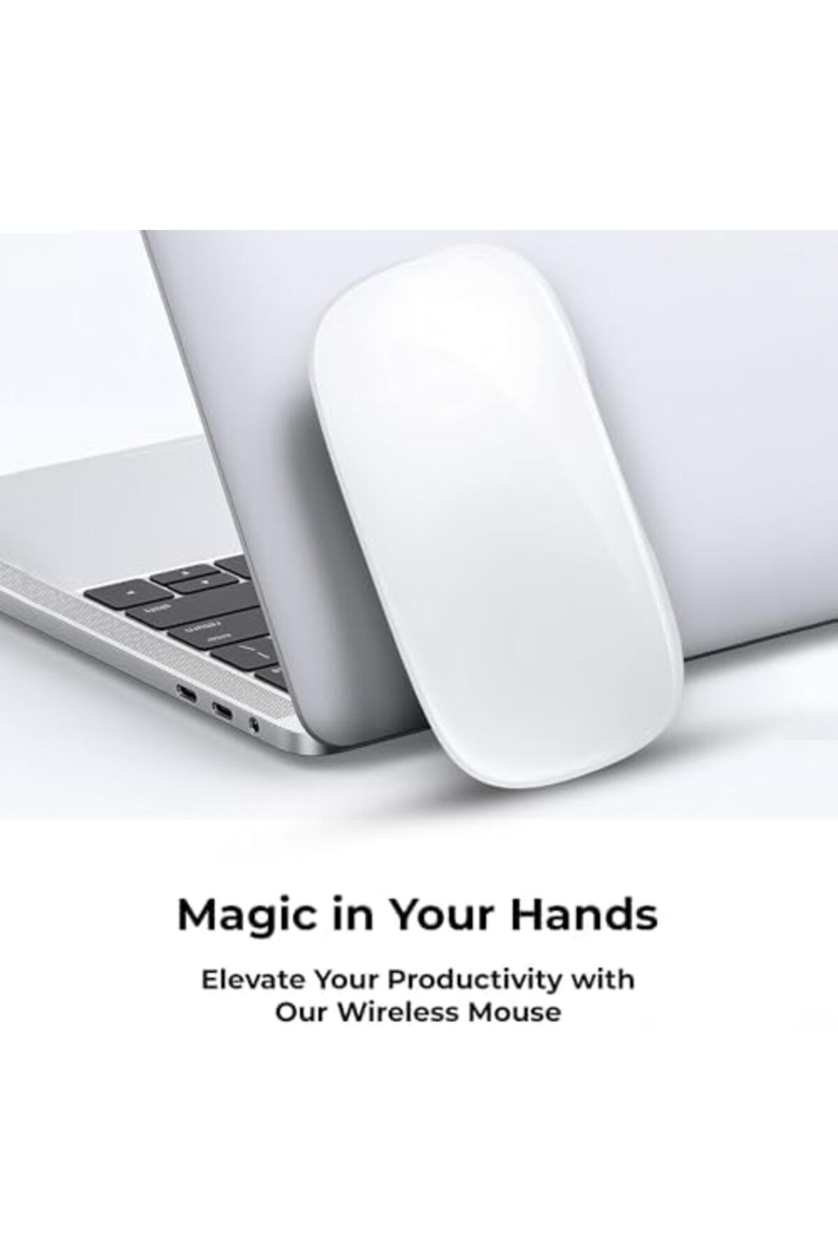 Glassology-Magic Mouse - White Multi-Touch Surface Rechargeable Wireless Touch Scroll Optical Mouse 3