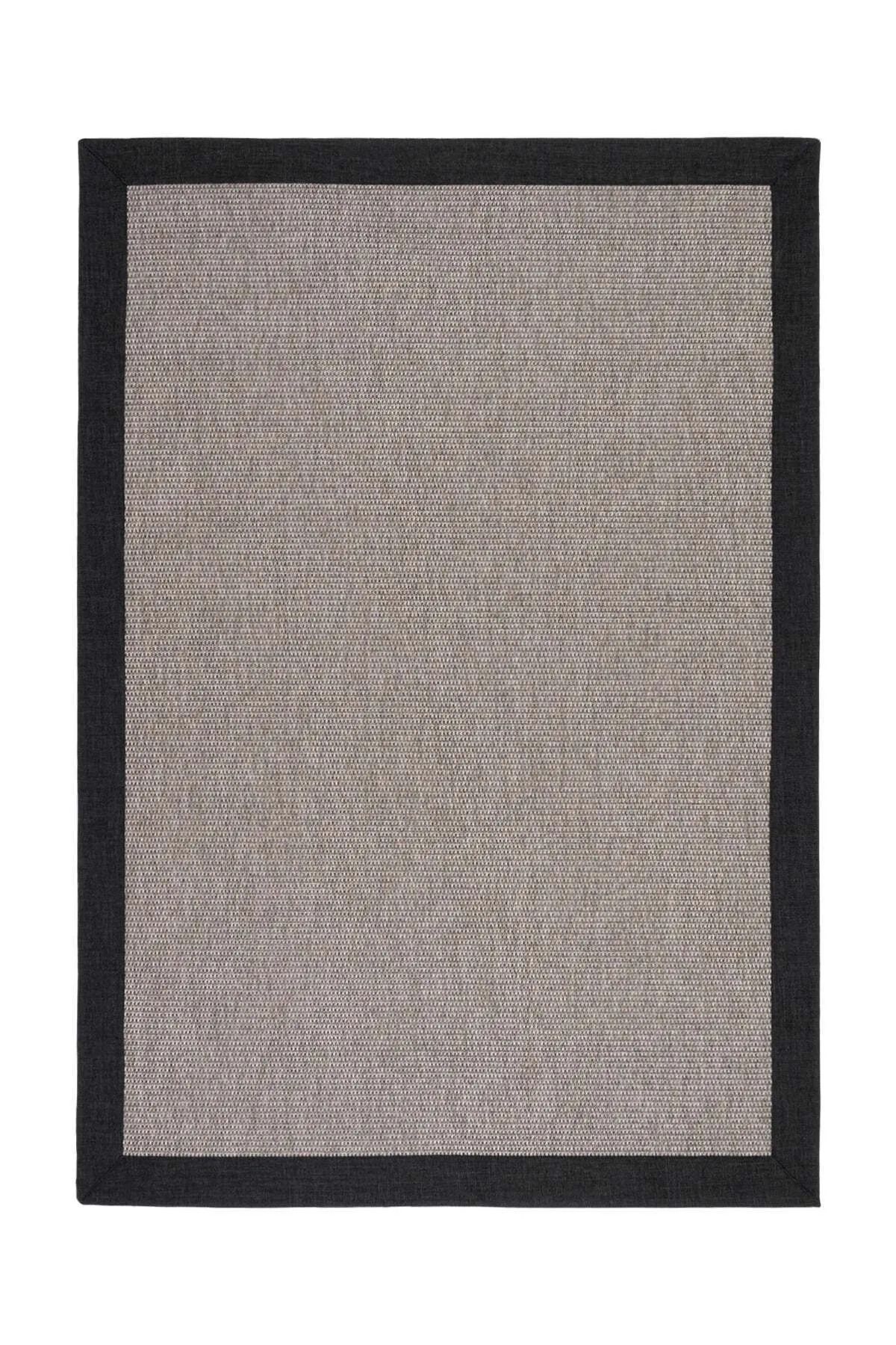Halımax Siena M204 Hasır Dokulu İthal Sisal Halı Dikdörtgen Bordürlü Gri Sisal Mutfak Koridor Halısı