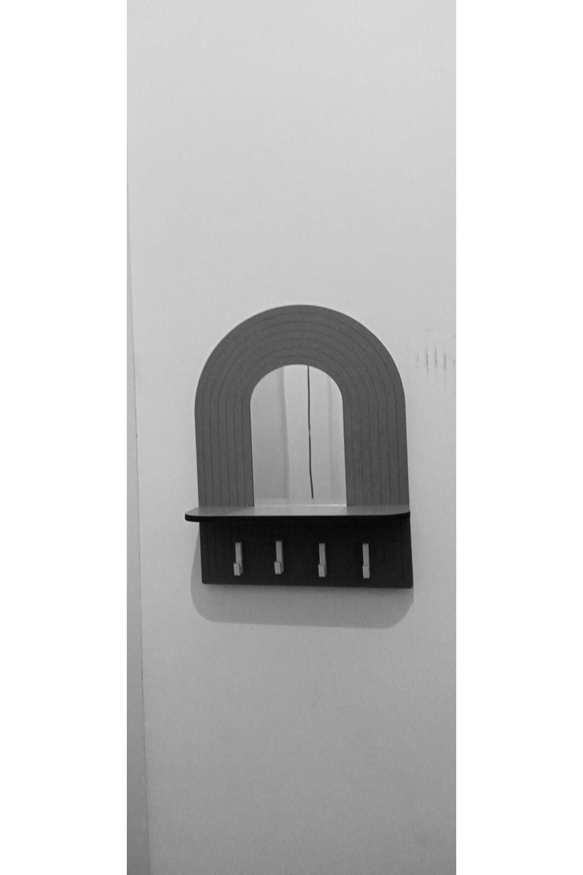 Nixar Desing Minimal Dekoratif Ahşap Anahtarlık ve Duvar Rafı, Anahtarlık Askılığı, Duvar Rafı