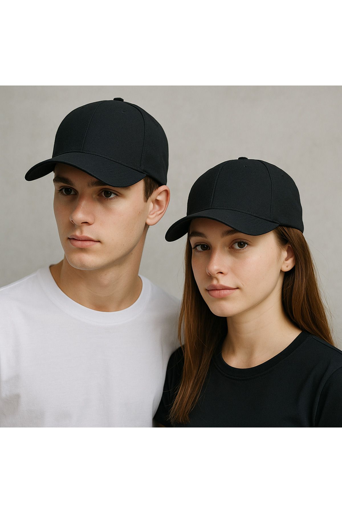 MYZİ STORE Unisex Spor Düz Siyah Cap Kep Arkası Cırtlı Ayarlanabilir Şapka TEKLİ
