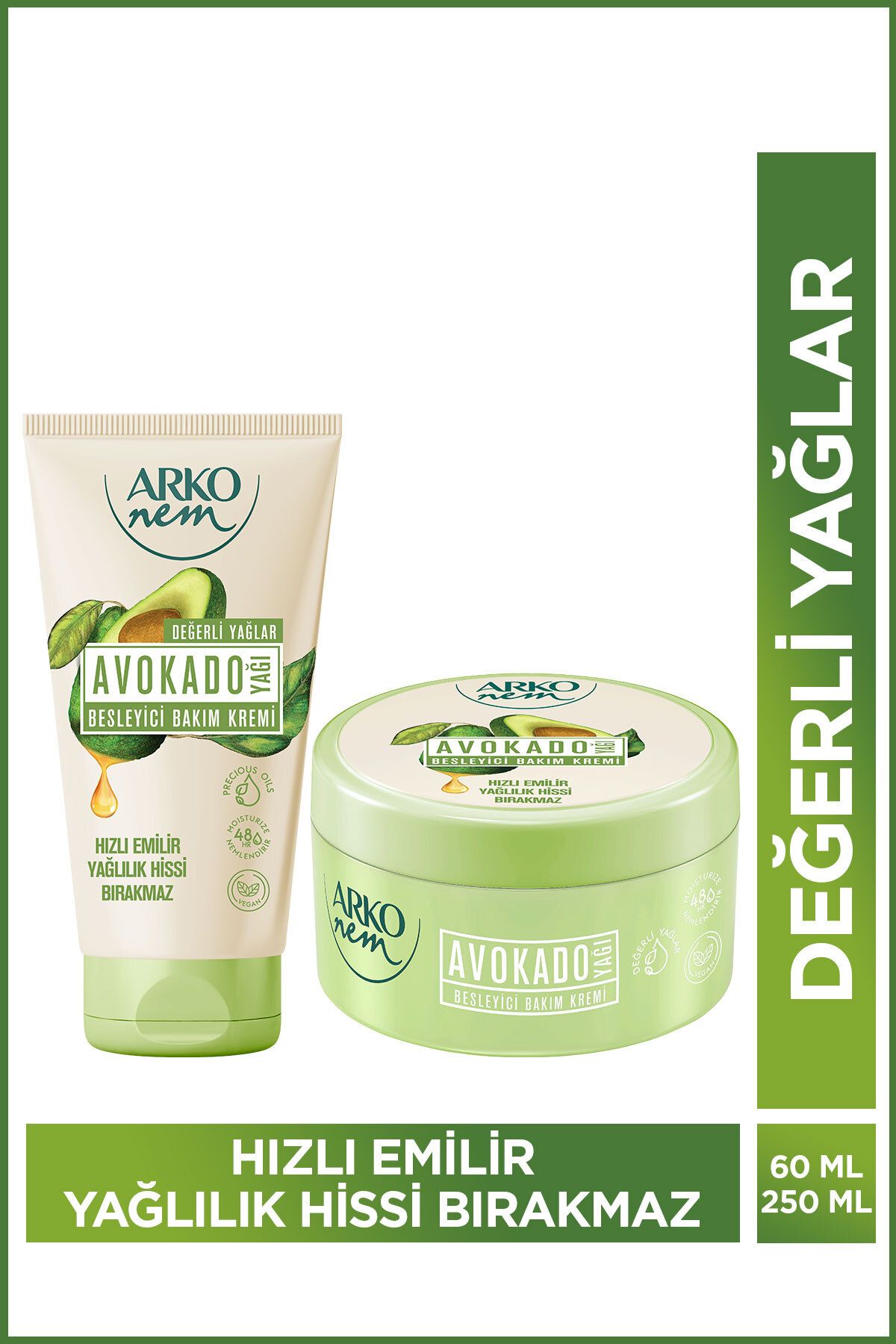 Arko Nem Besleyici Bakım Kremi Avokado 250+60 Ml