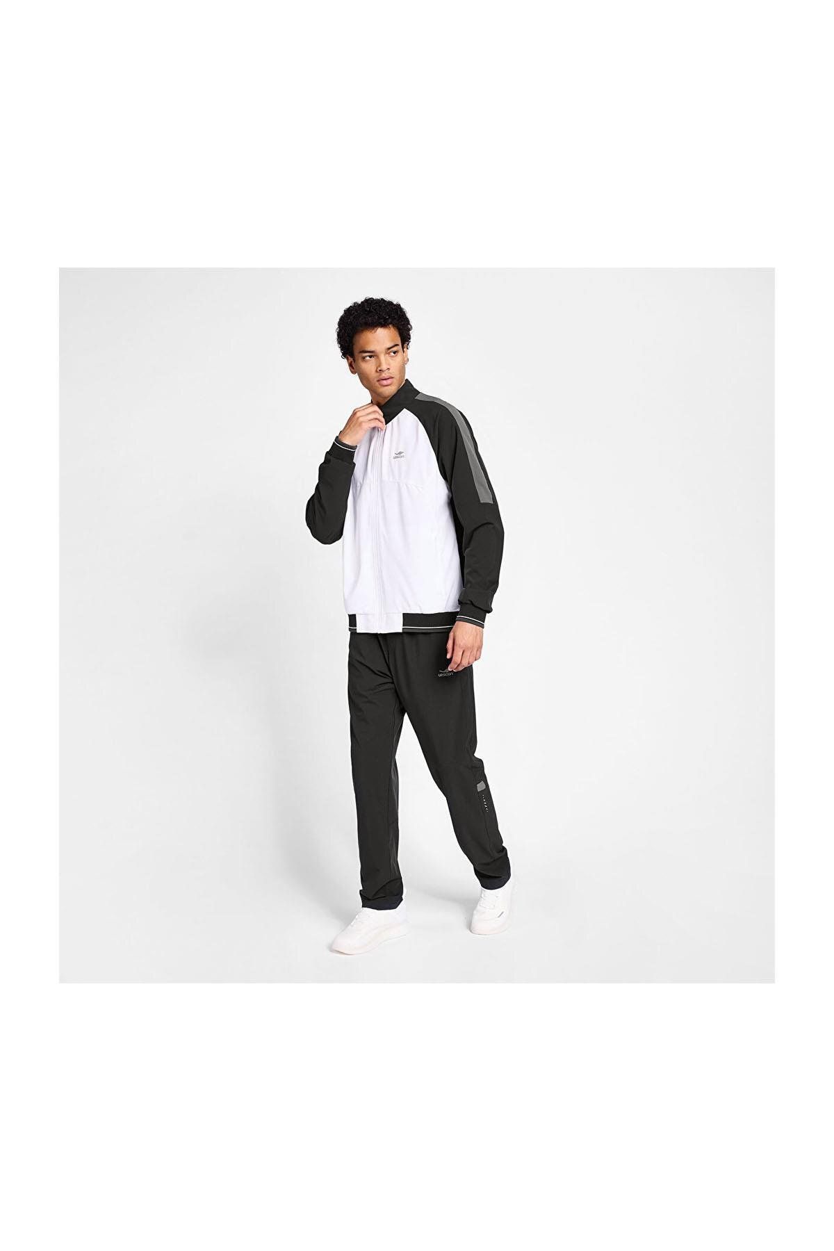 Lescon-25B-1040 Tracksuit White-Dark Blue 3