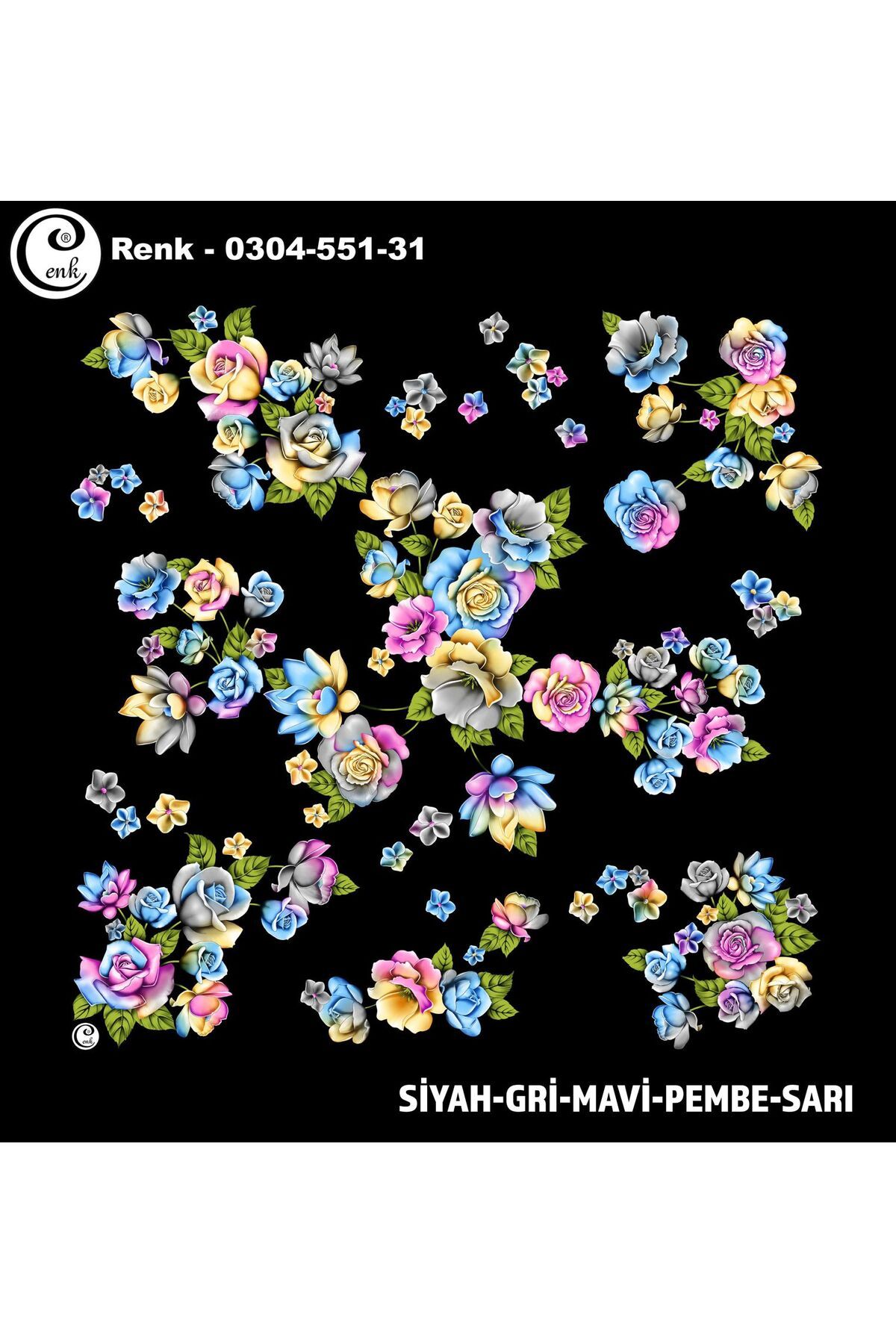 Cenk Desenli Oyalık Yazma - 0300-551