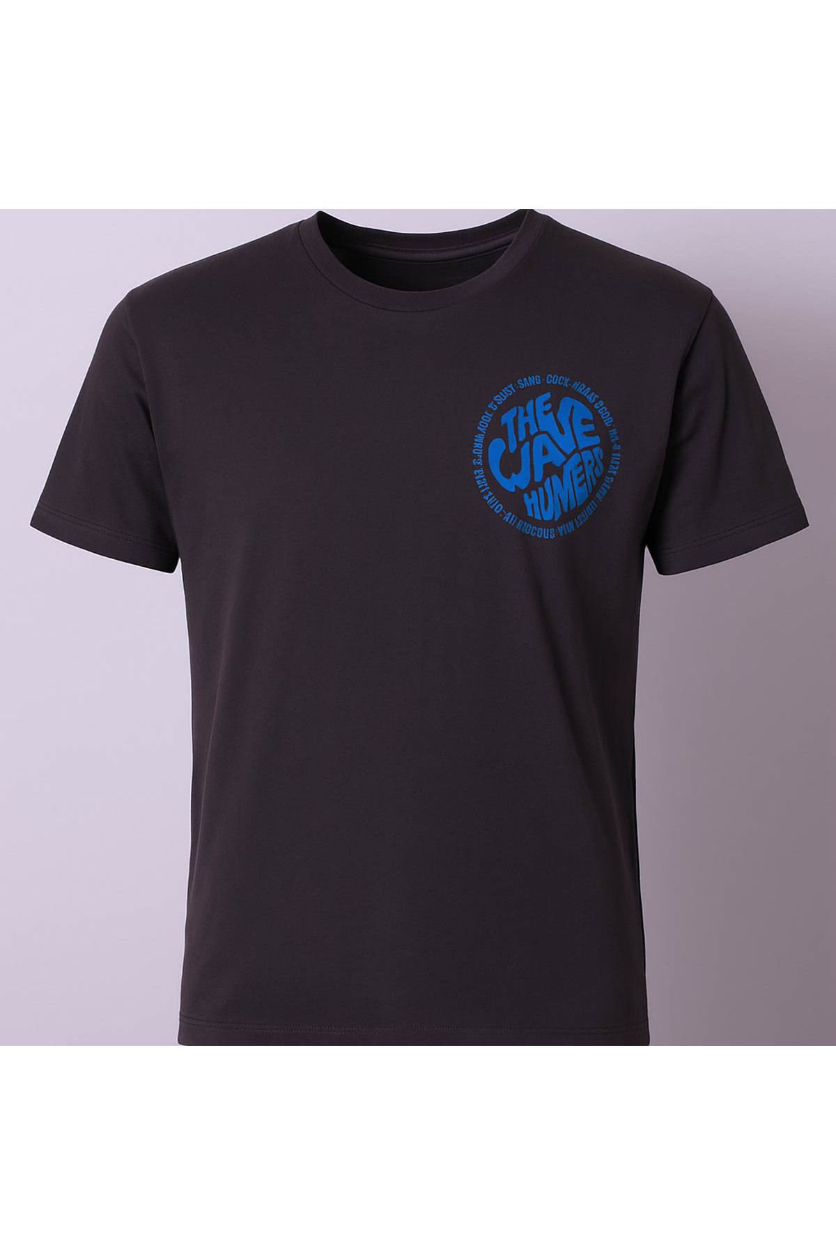 trender Wave Baskılı Füme Erkek T-Shirt Tr-01