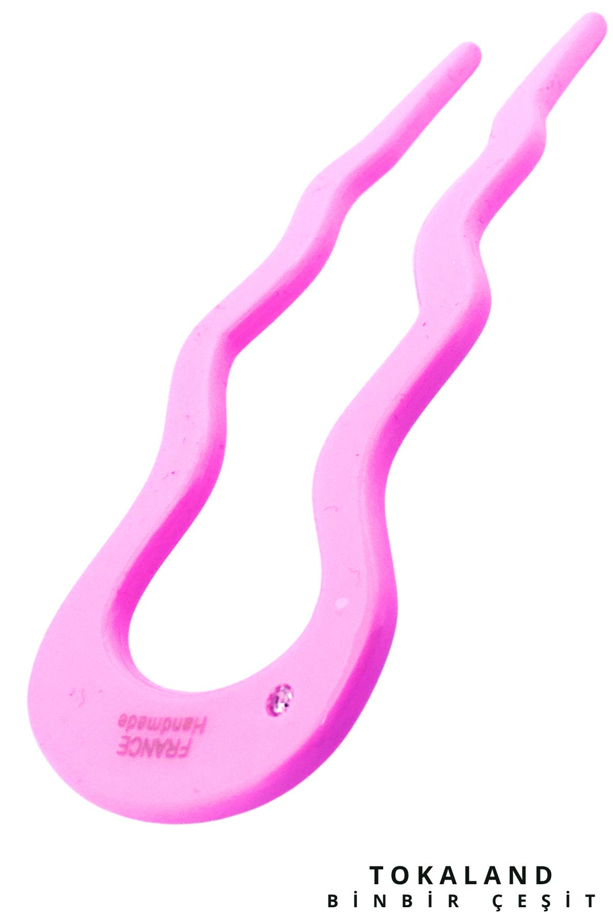 TOKALAND Kadın Topuz Çubuğu - Saç Topuz Yapma - Yeni Sezon Çubuk Toka - Lüks Saç Topuz Çubuğu - Pembe