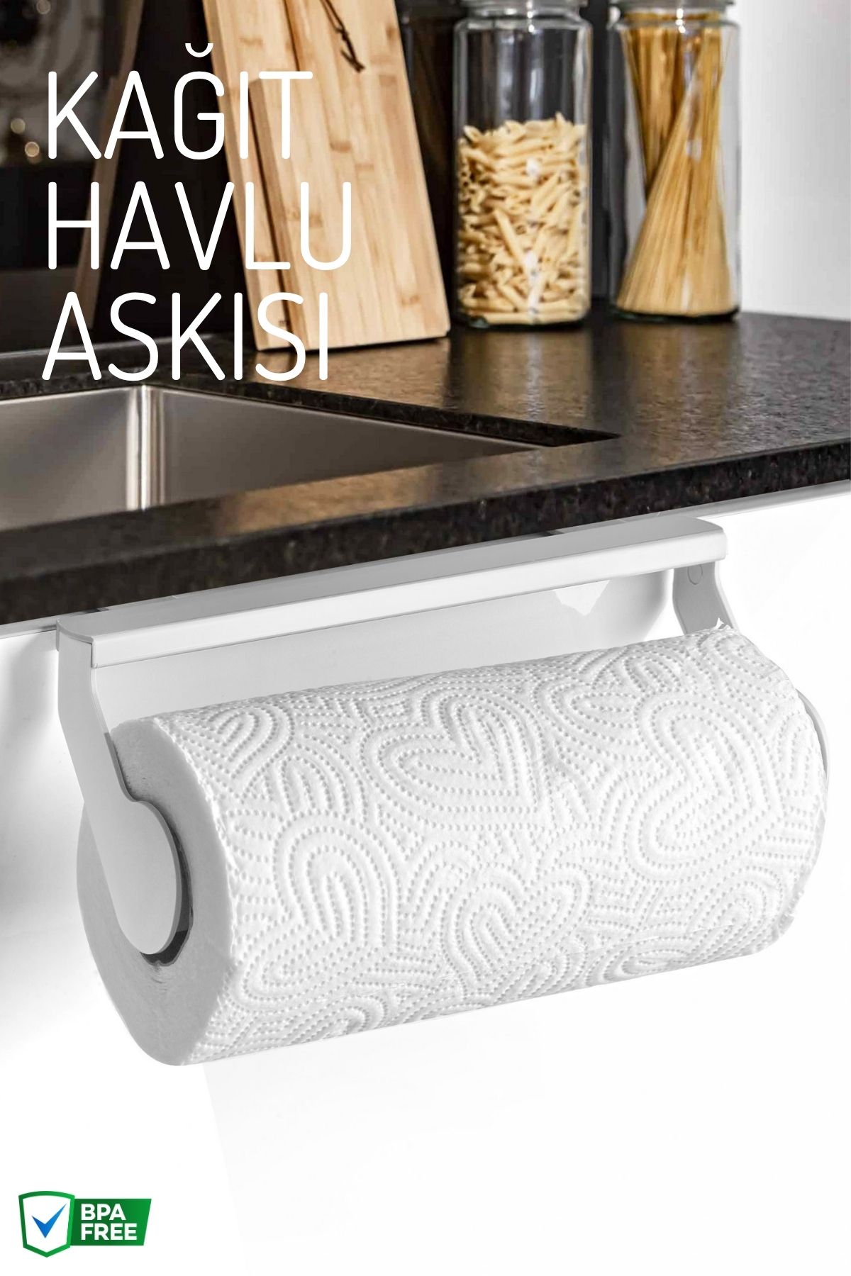 Nandy Home Pratik Kağıt Havlu Askısı – Portatif ve Kullanışlı Tasarım