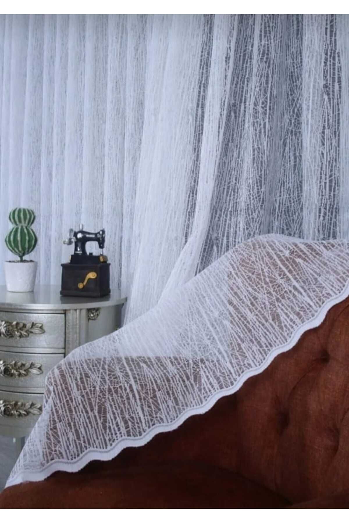 Perdehome -AĞAÇ KABUĞU ÖRME TÜL PERDE 1*3 SIK PERDE