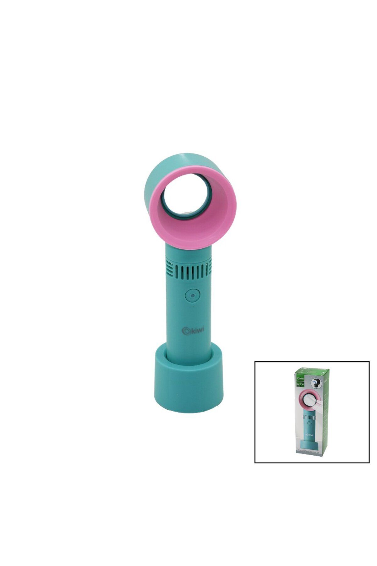 Go İthalat KİWİ KFAN-7610 TAŞINABİLİR EL FANI GİZLİ PERVANELİ USB ŞARJLI MASA ÜSTÜ KULLANIM APARATLI